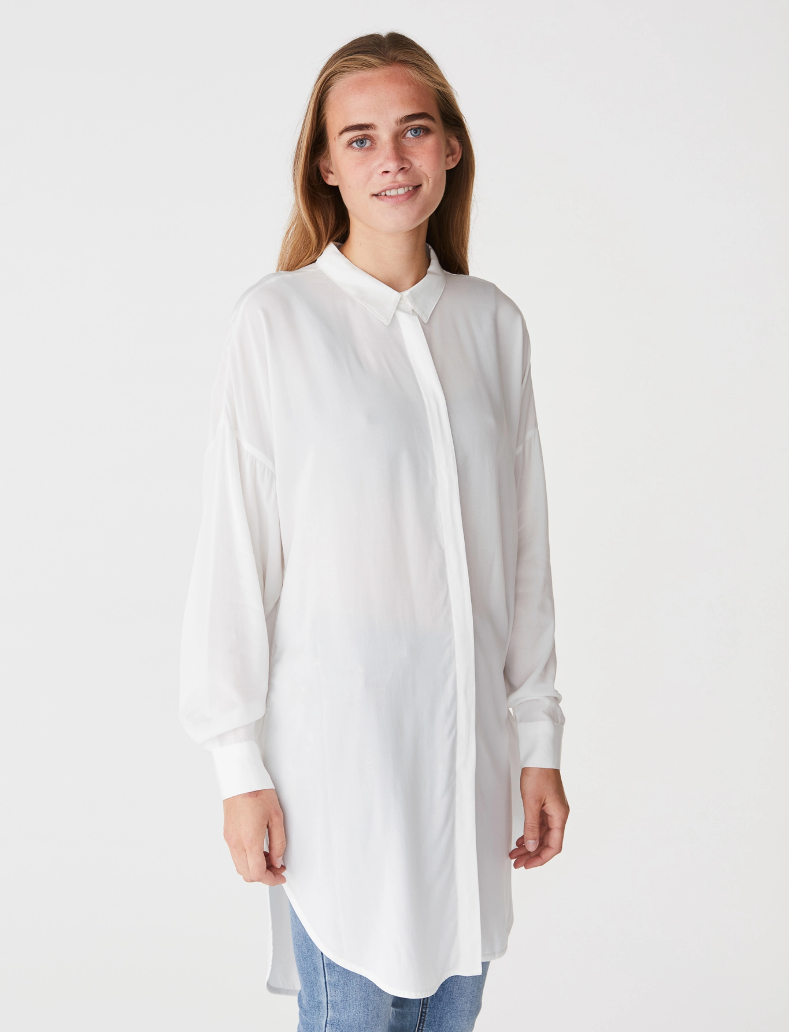 Soft Rebels Srfreedom Long Shirt, Kvinder, Lang Skjorte, Hvid, Str: S