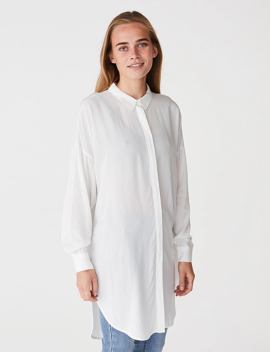 Soft Rebels - SRFreedom Long Shirt - langärmlige hemden - snow white / off white - 0