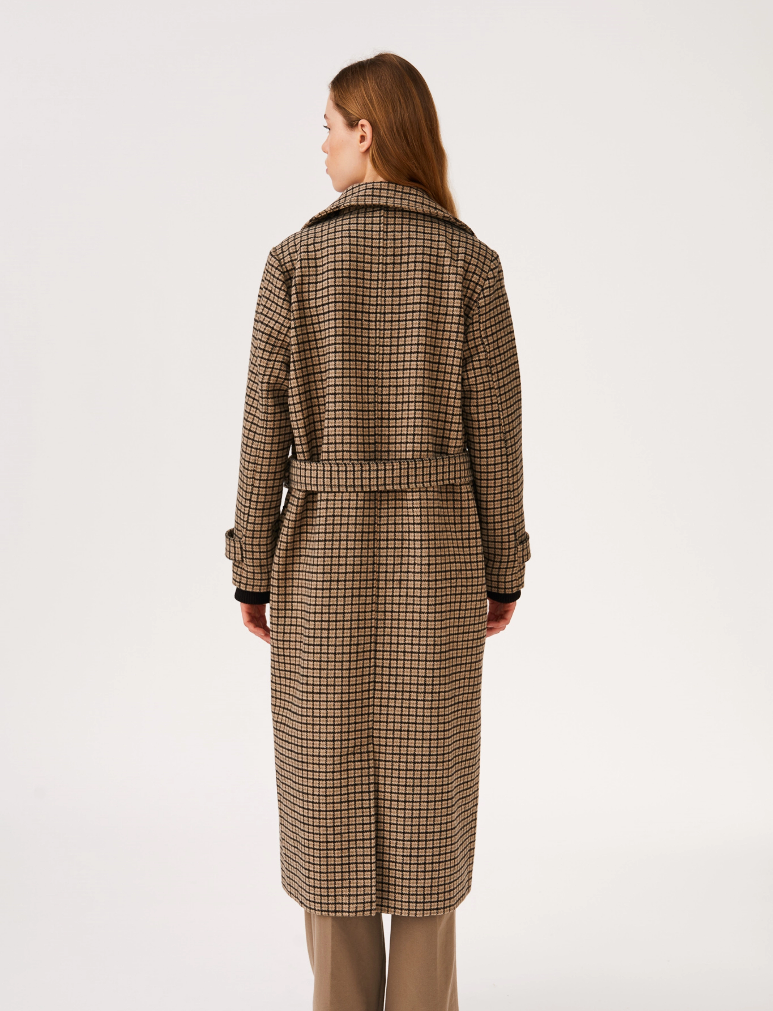 Soft Rebels - SRElodie Check Long Coat - bungee cord - 4