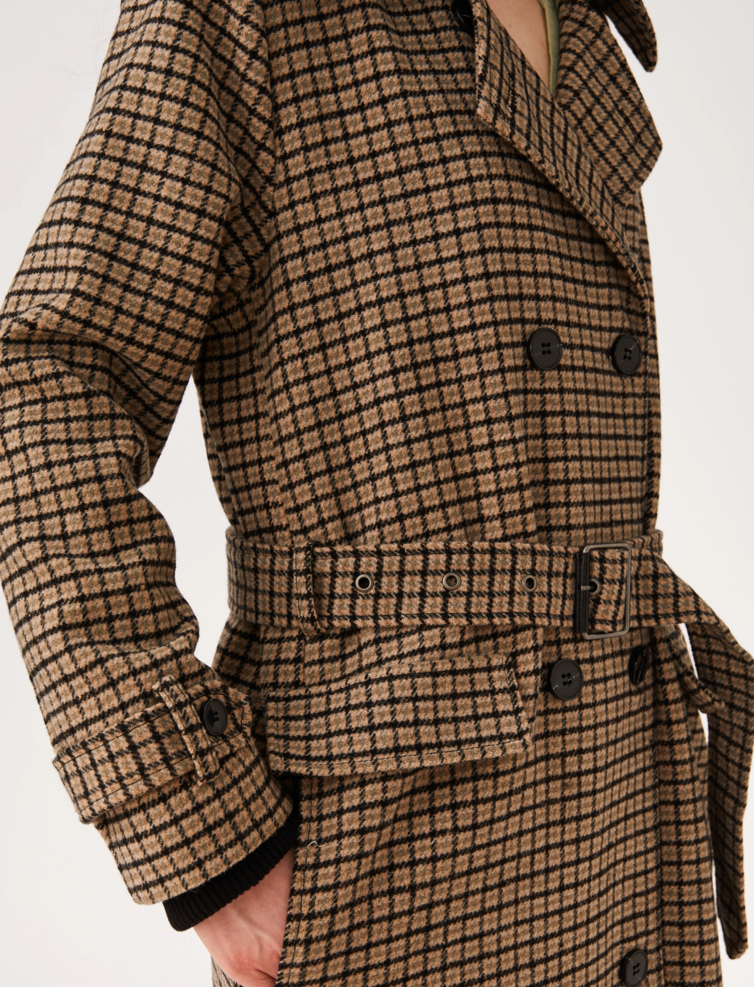 Soft Rebels - SRElodie Check Long Coat - bungee cord - 5