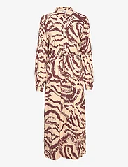 Soft Rebels - SRAmora Midi Dress - shirt dresses - graphic waves decadent chocolate - 0