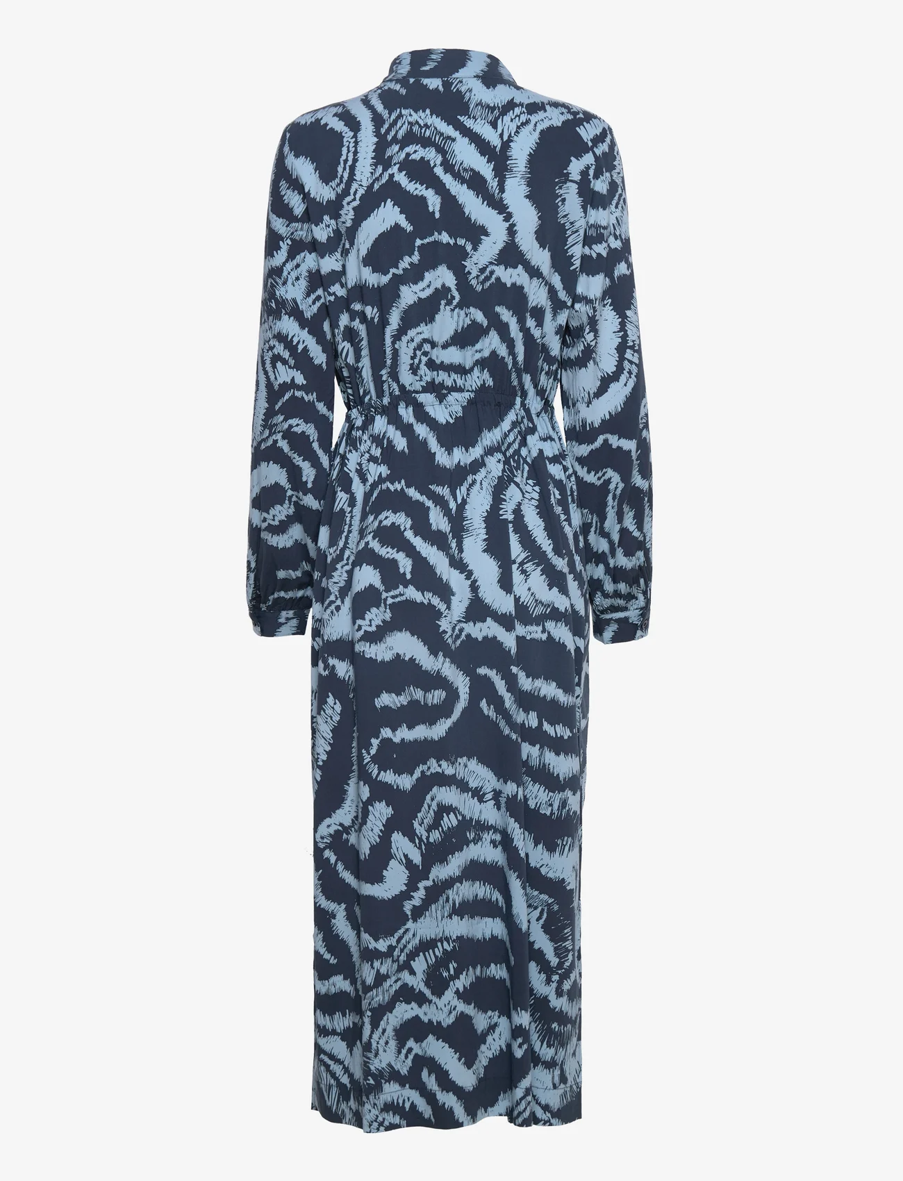 Soft Rebels - SRAmora Midi Dress - marškinių tipo suknelės - graphic waves ashley blue - 1