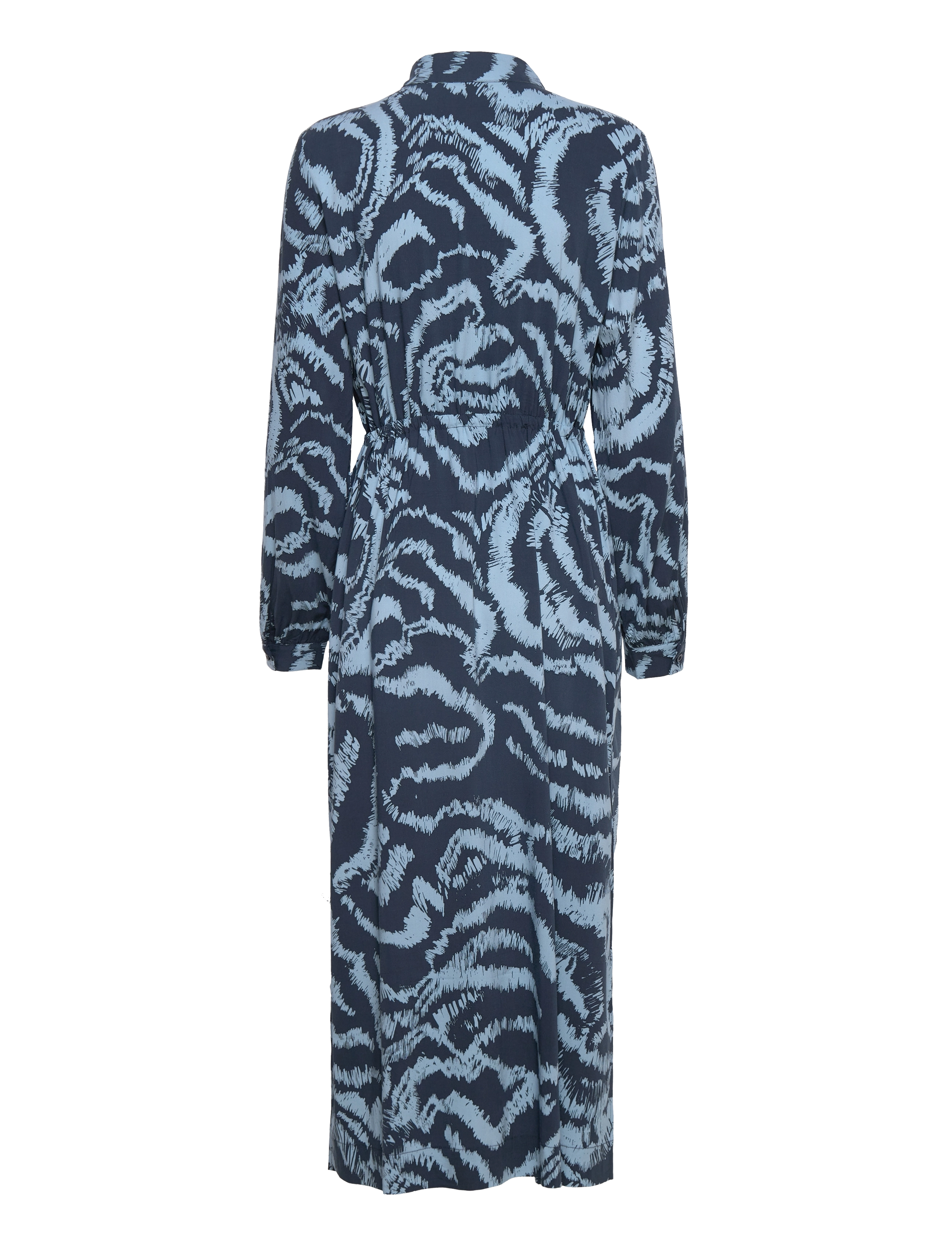 Soft Rebels - SRAmora Midi Dress - midikleidid - graphic waves ashley blue - 1
