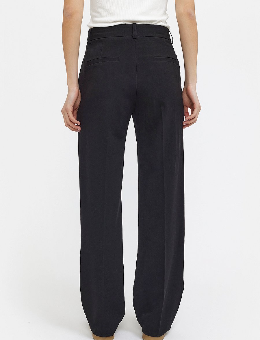 Soft Rebels - SRVilja midwaist loose pant - GRS - pantalons - black - 3