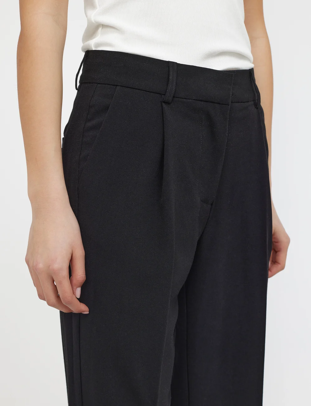 Soft Rebels - SRVilja midwaist loose pant - kostymbyxor - black - 4