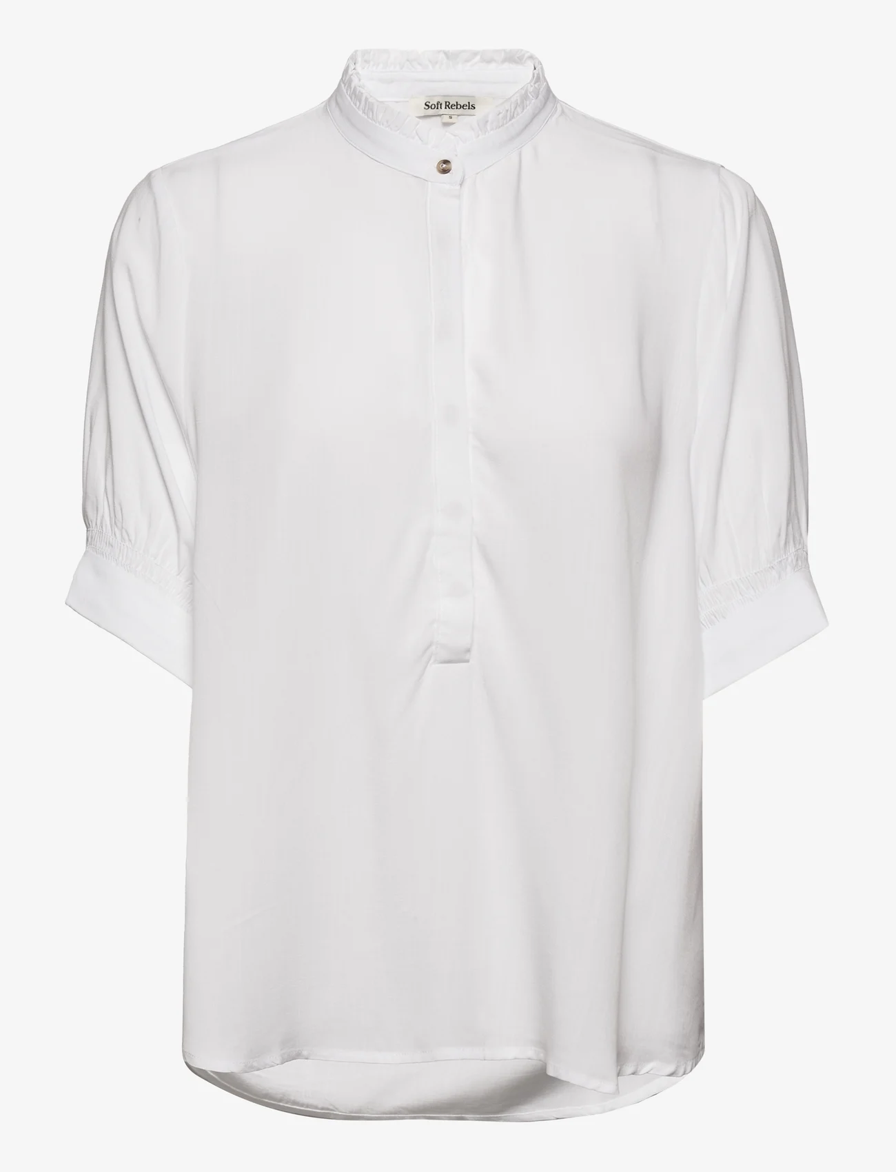 Soft Rebels - SRMatilda 2/4 Blouse - short-sleeved blouses - snow white - 0