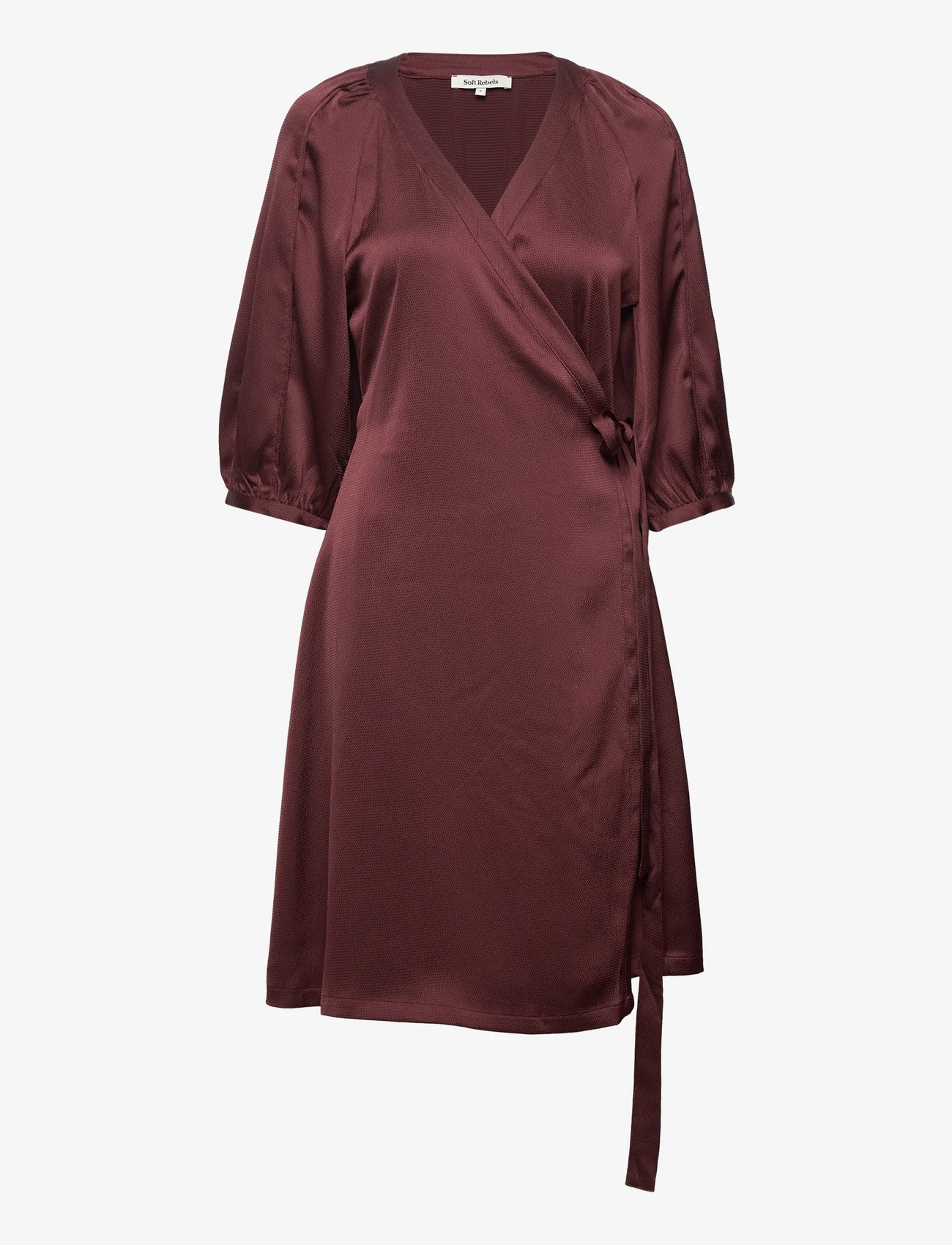 Soft Rebels - SRHarlow Wrap Dress - omlottklänning - decadent chocolate - 0