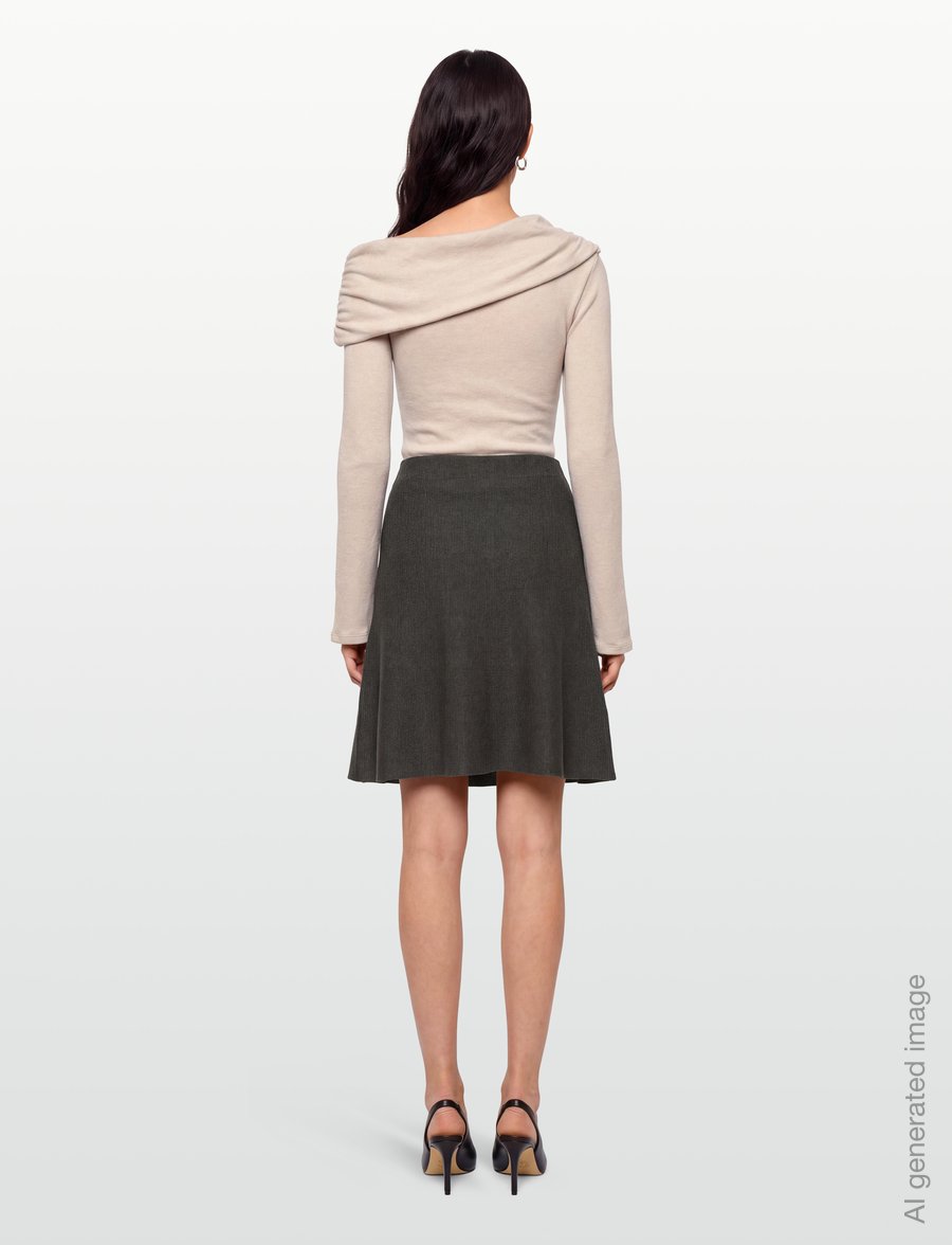 Soft Rebels - SRHenrietta Short Skirt - korte nederdele - 368 canteen melange - 4