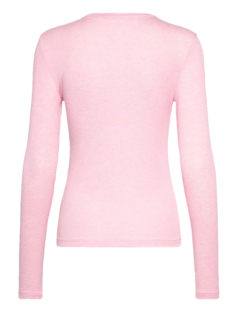 Soft Rebels - SRRoman O-neck - long-sleeved tops - 261 roseate spoonbill melange - 1
