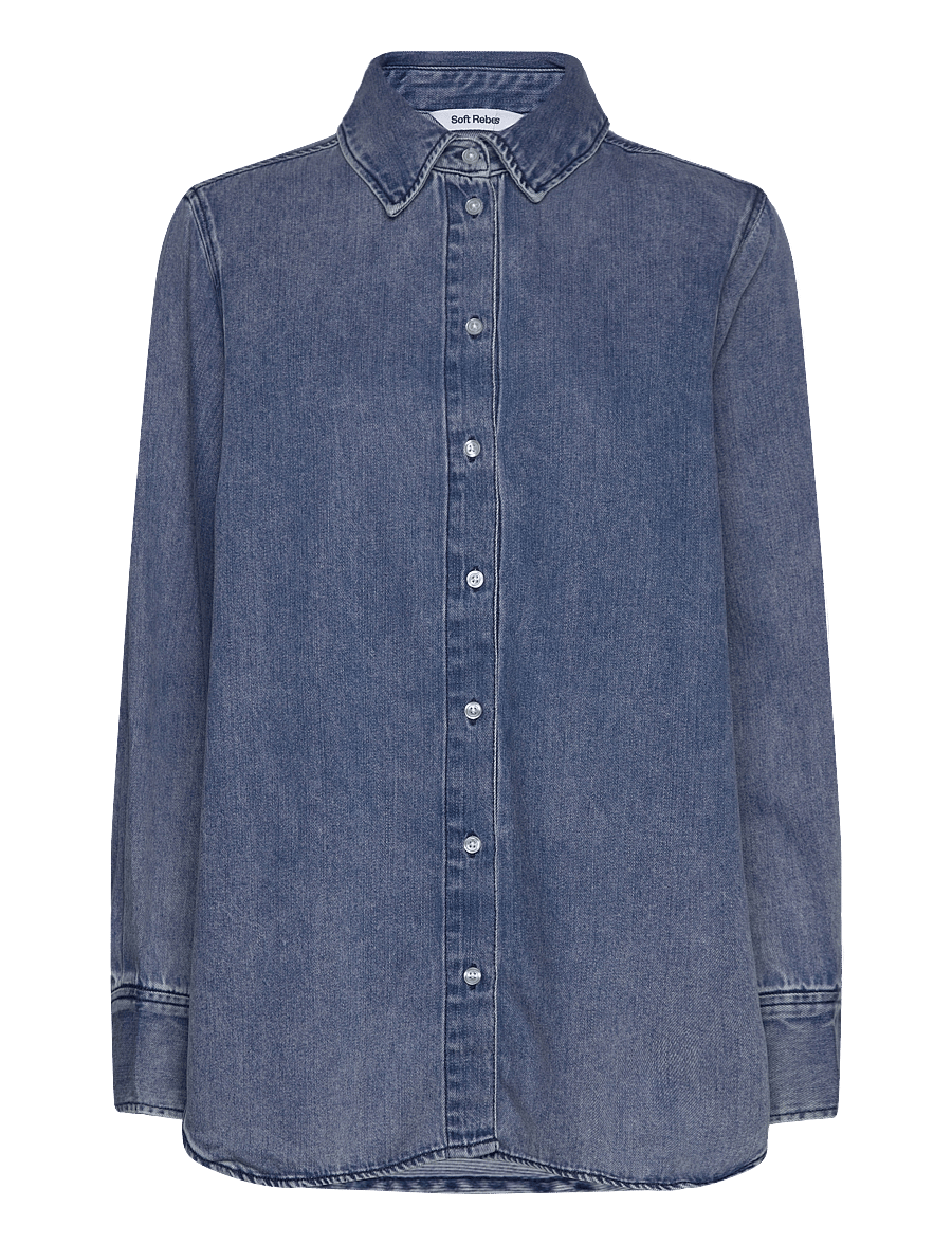 Soft Rebels - SRKeira Shirt - jeanshemden - dark blue denim - 1