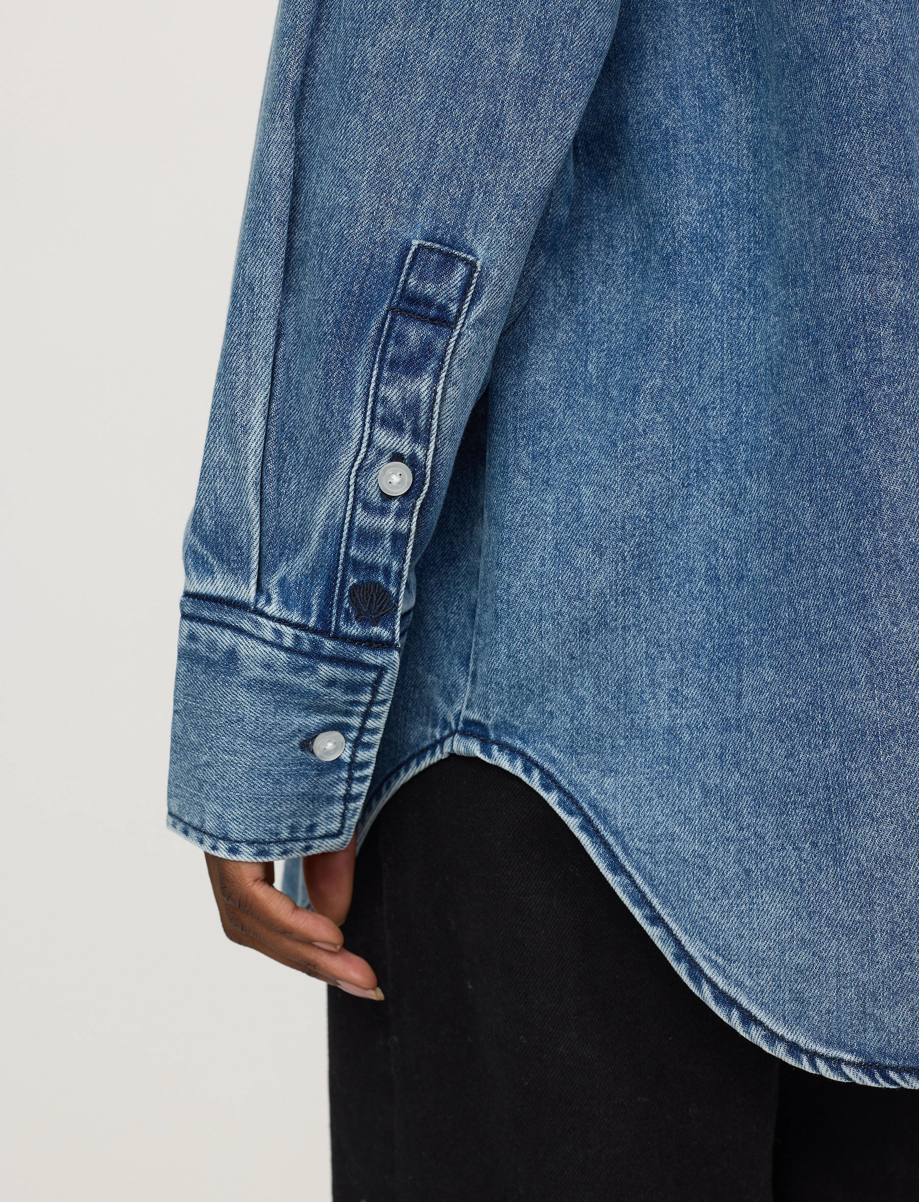 Soft Rebels - SRKeira Shirt - džinsa krekli - dark blue denim - 5