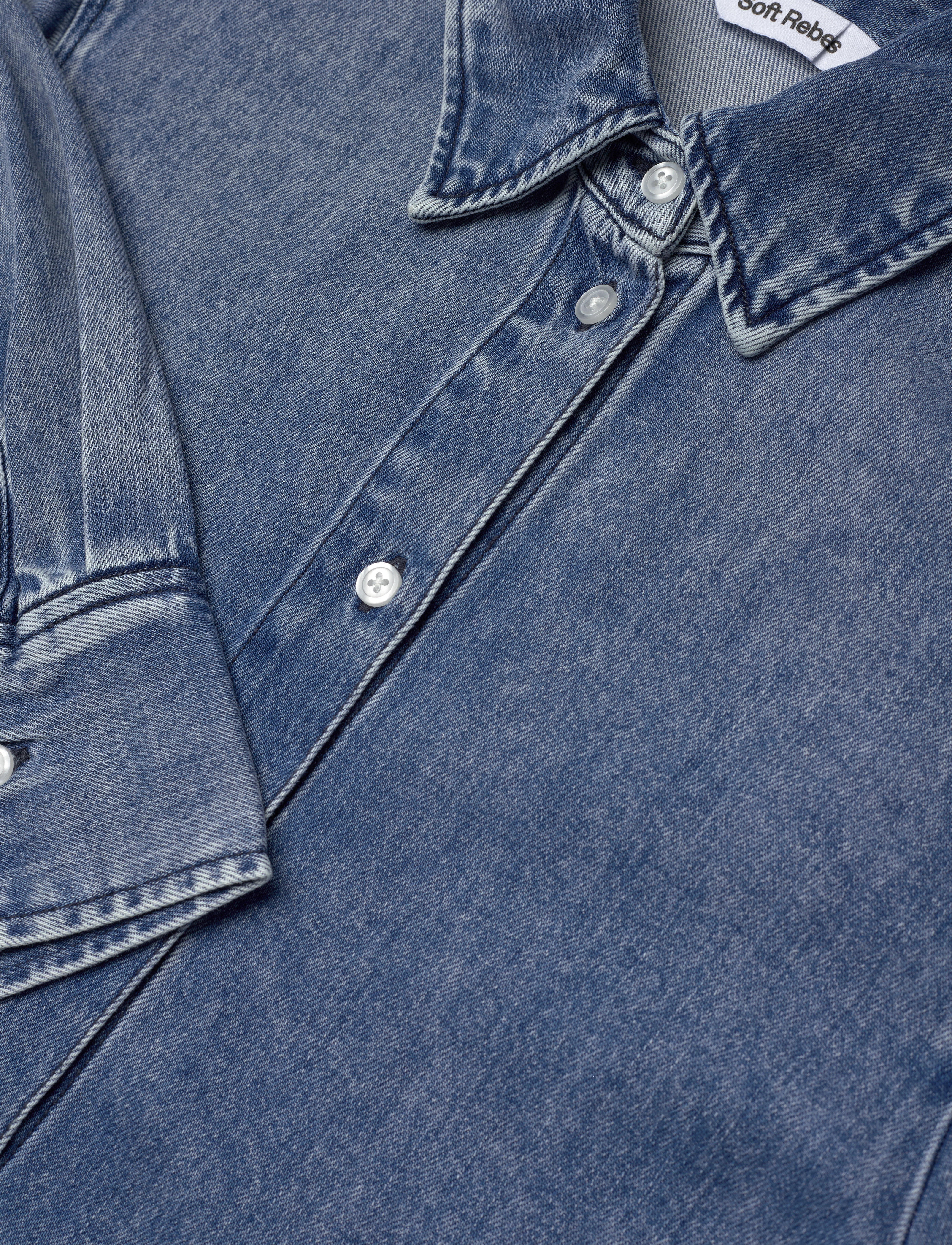 Soft Rebels - SRKeira Shirt - džinsa krekli - dark blue denim - 3