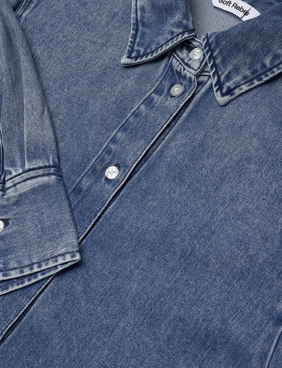 Soft Rebels - SRKeira Shirt - jeanshemden - dark blue denim - 5