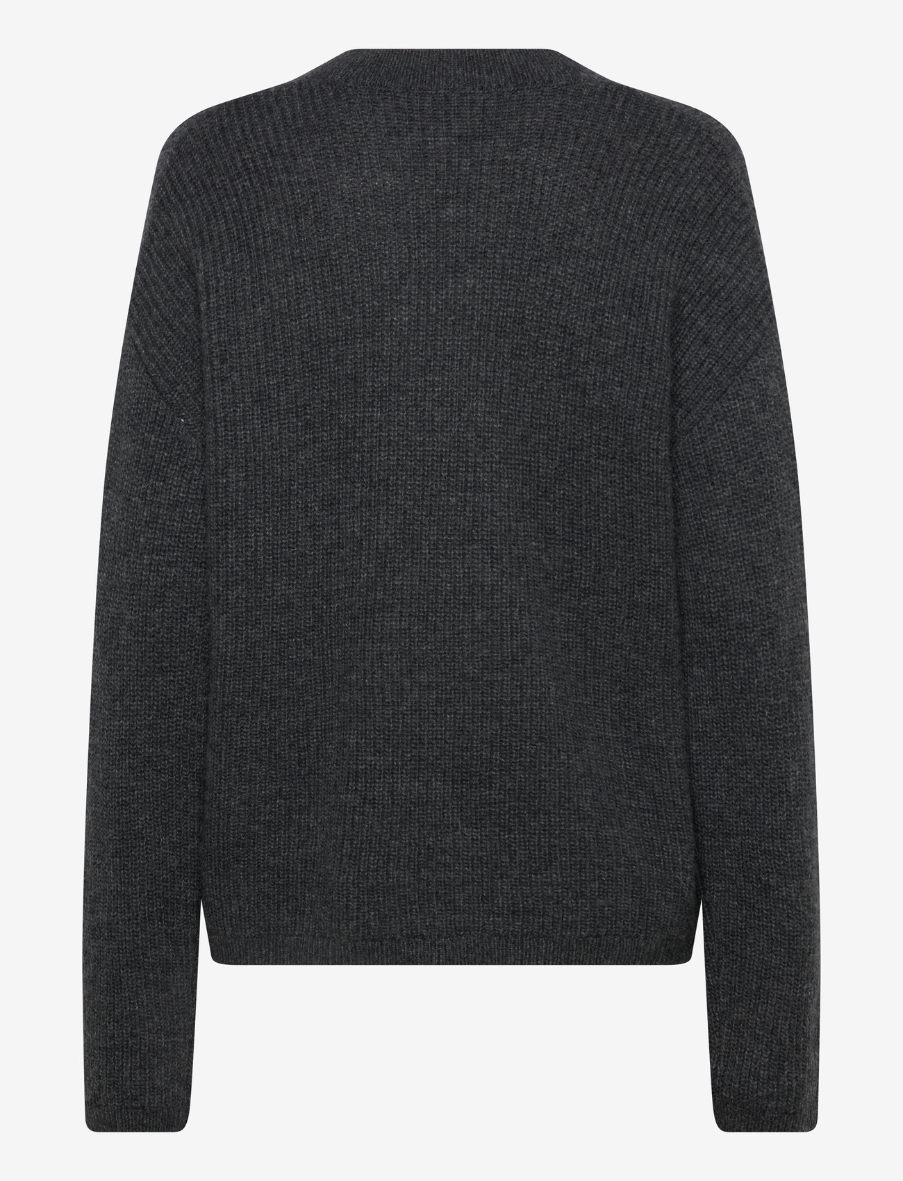 Soft Rebels - SRWest V-neck Knit - efterårstøj - charcoal melange - 1