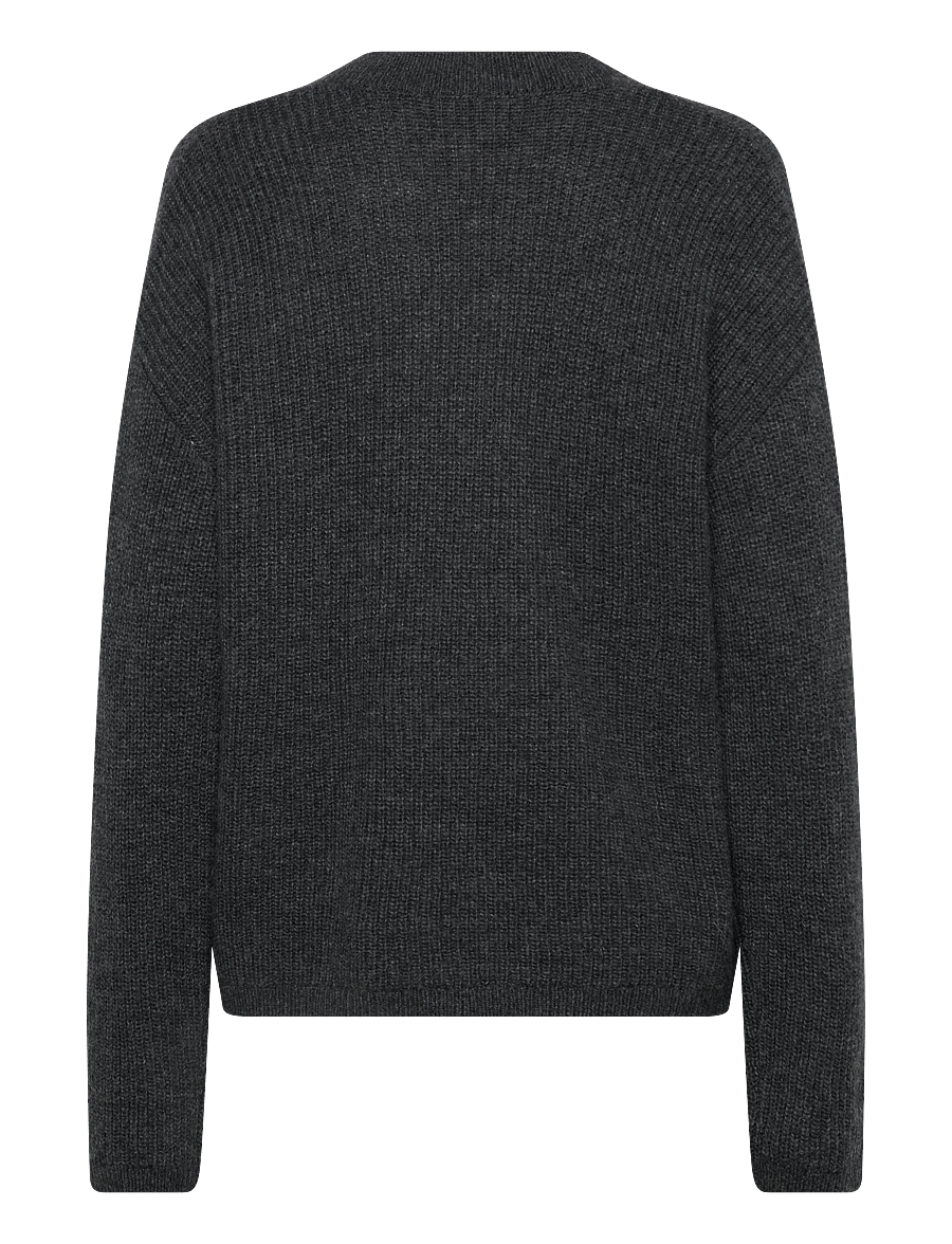 Soft Rebels - SRWest V-neck Knit - pullover - charcoal melange - 2