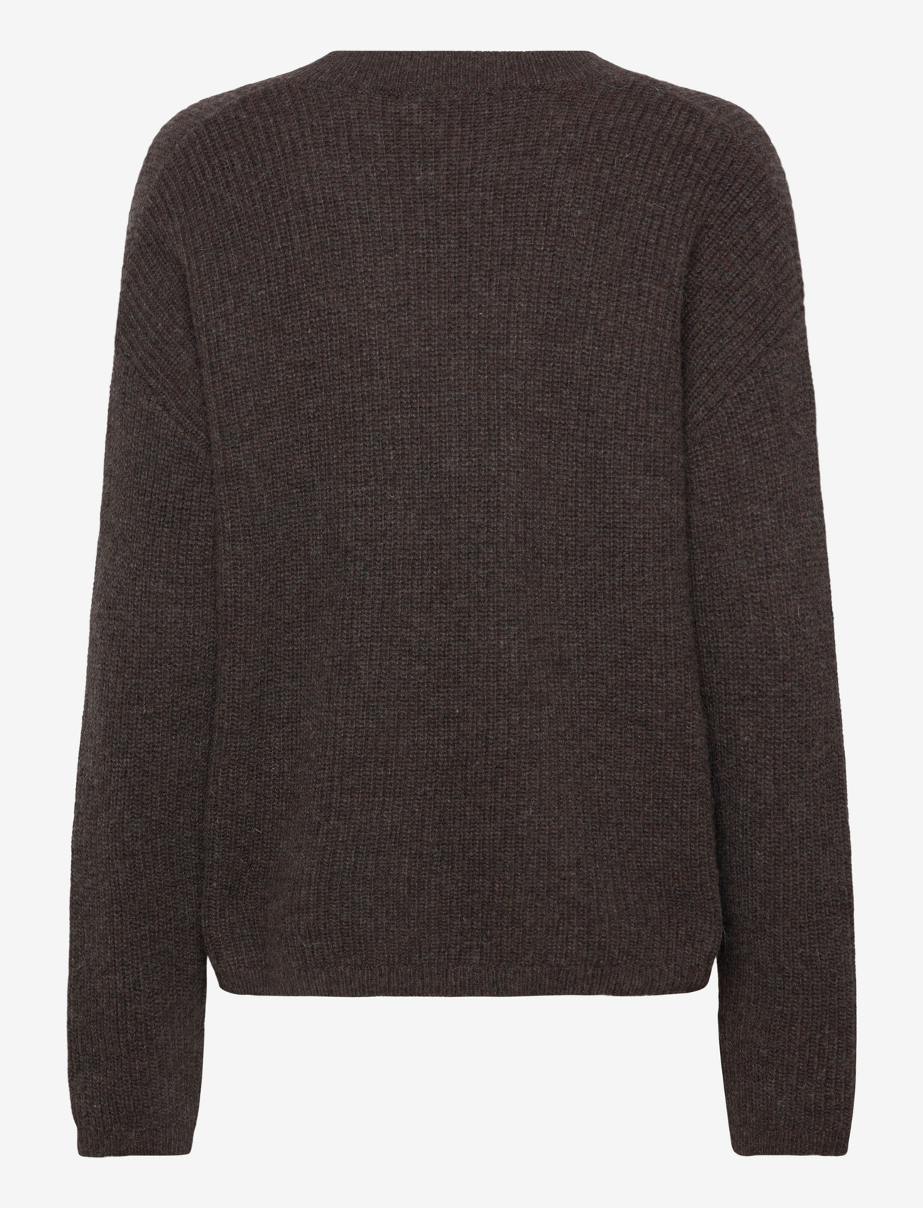 Soft Rebels - SRWest V-neck Knit - efterårstøj - coffee quartz melange - 1