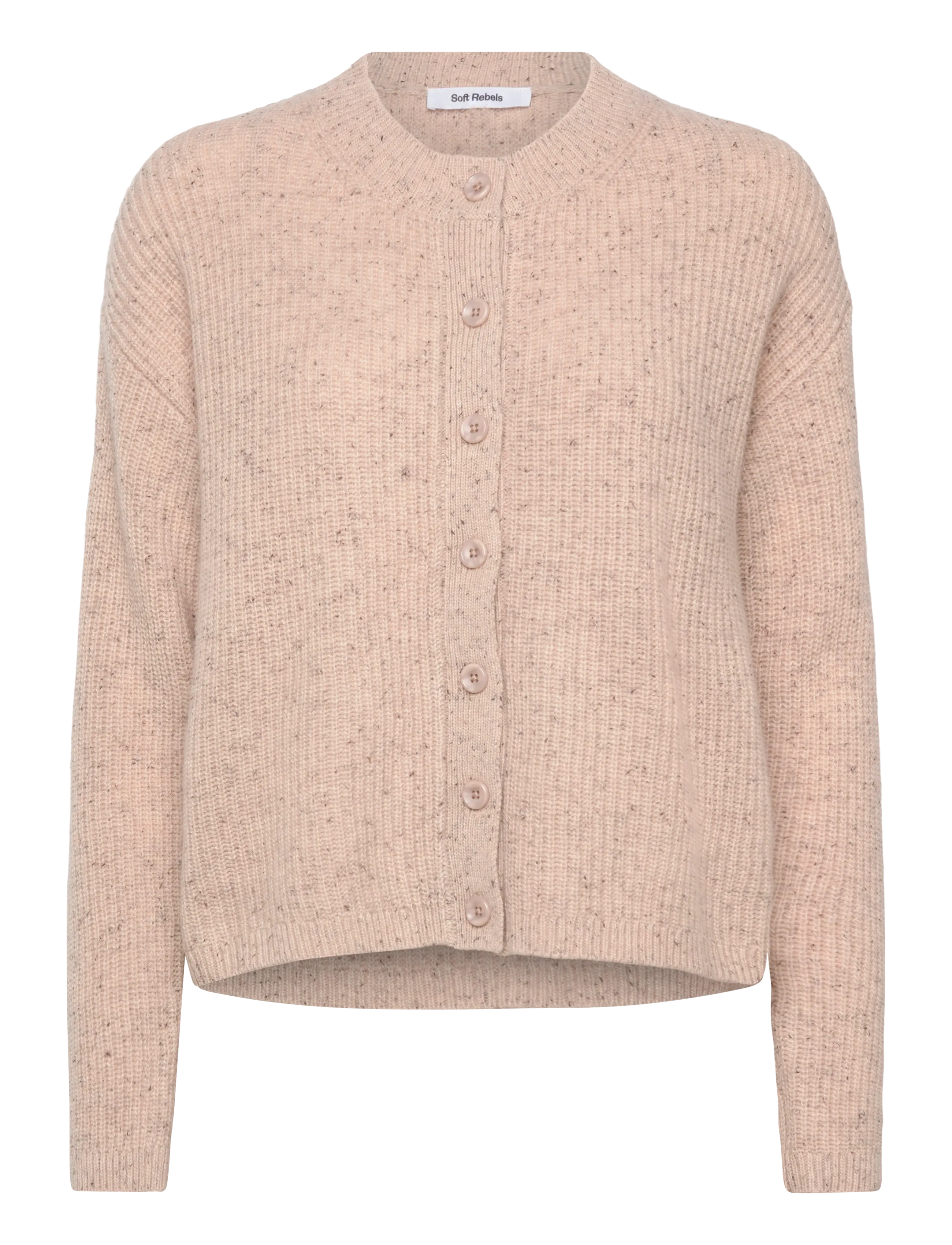 Soft Rebels SRWest Cardigan Knit - Koftor - NOMAD / beige