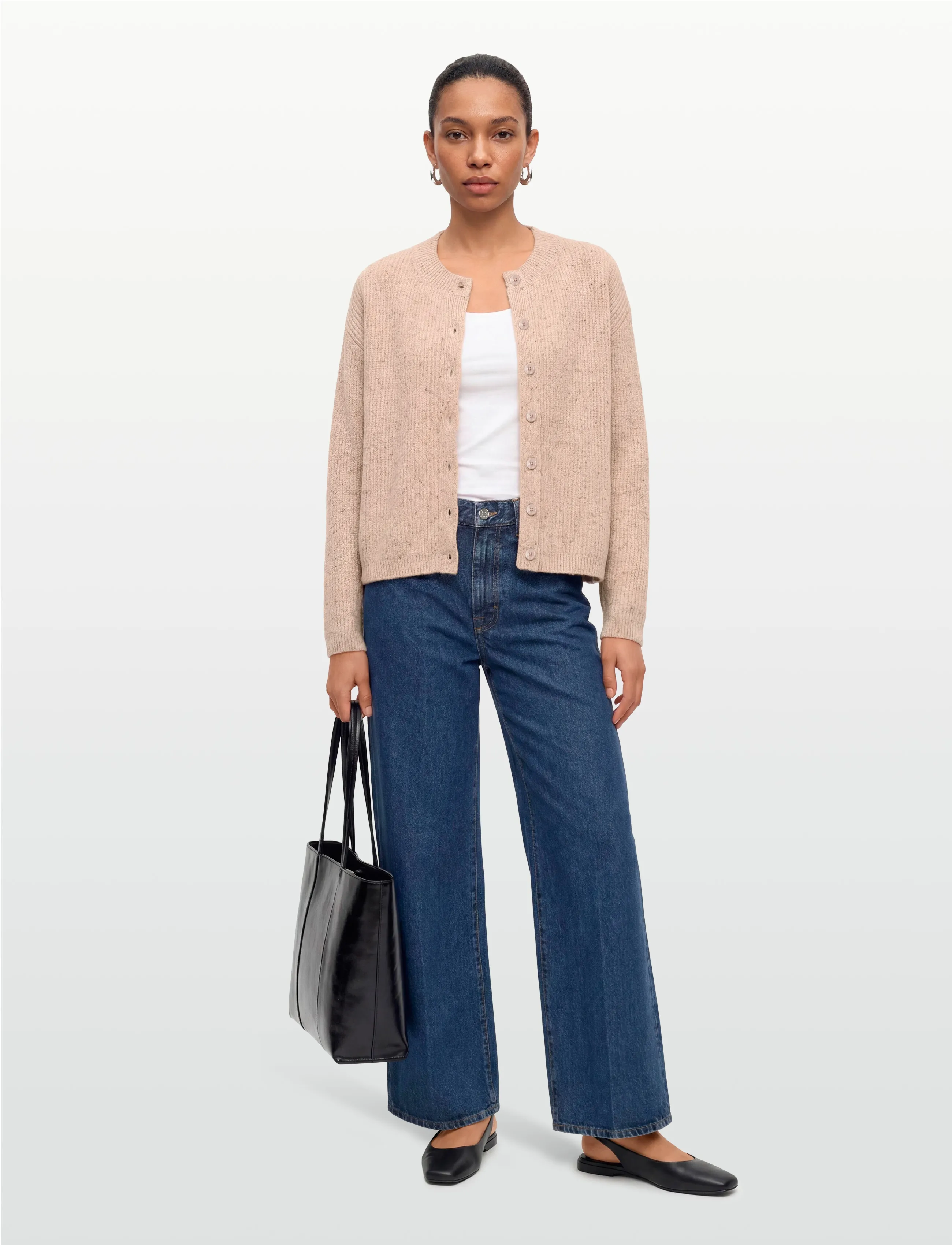 Soft Rebels Srwest Cardigan Knit, L, Beige, Strik > Cardigans, Dame