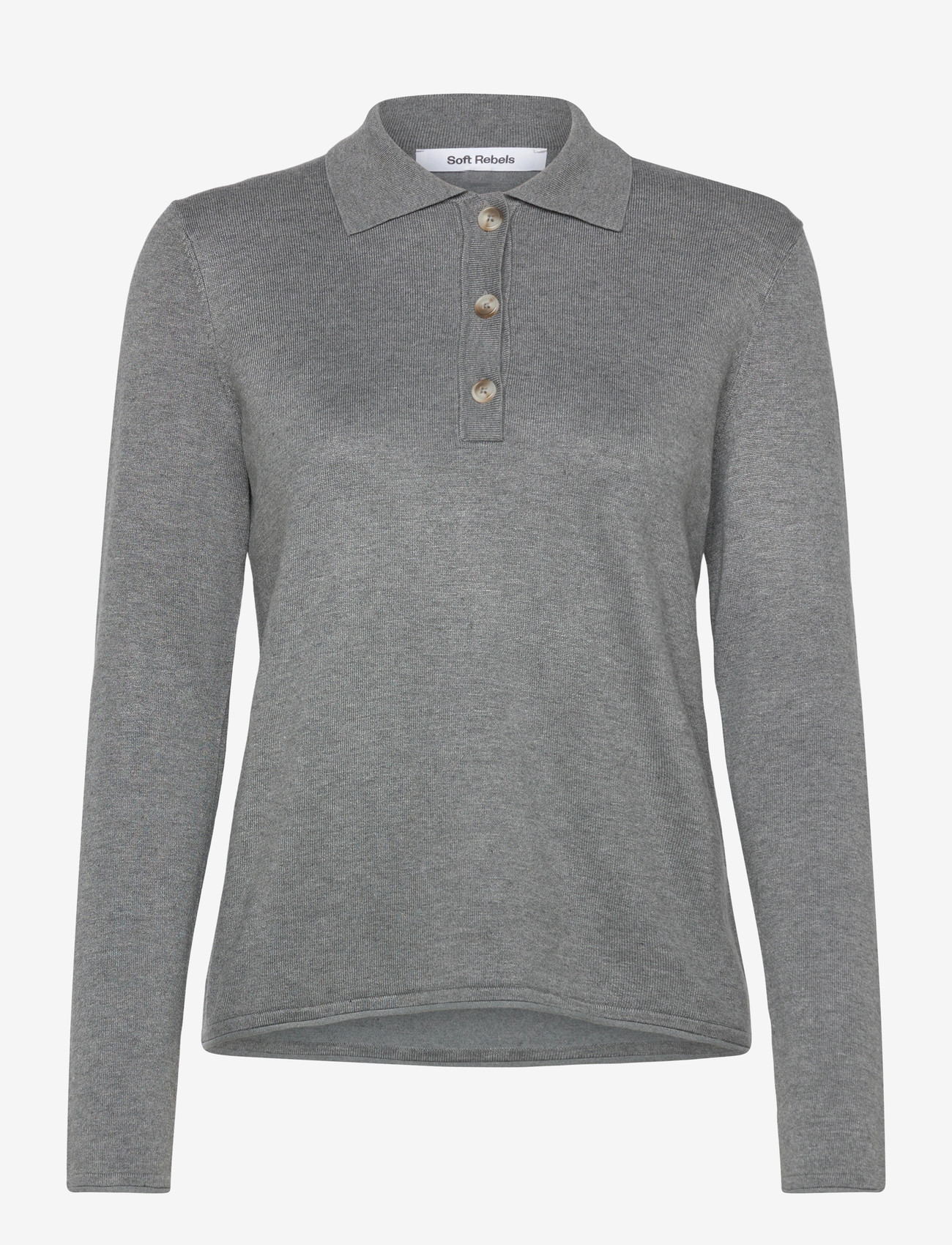 Soft Rebels - SRNori Knit - efterårstøj - medium grey melange - 0