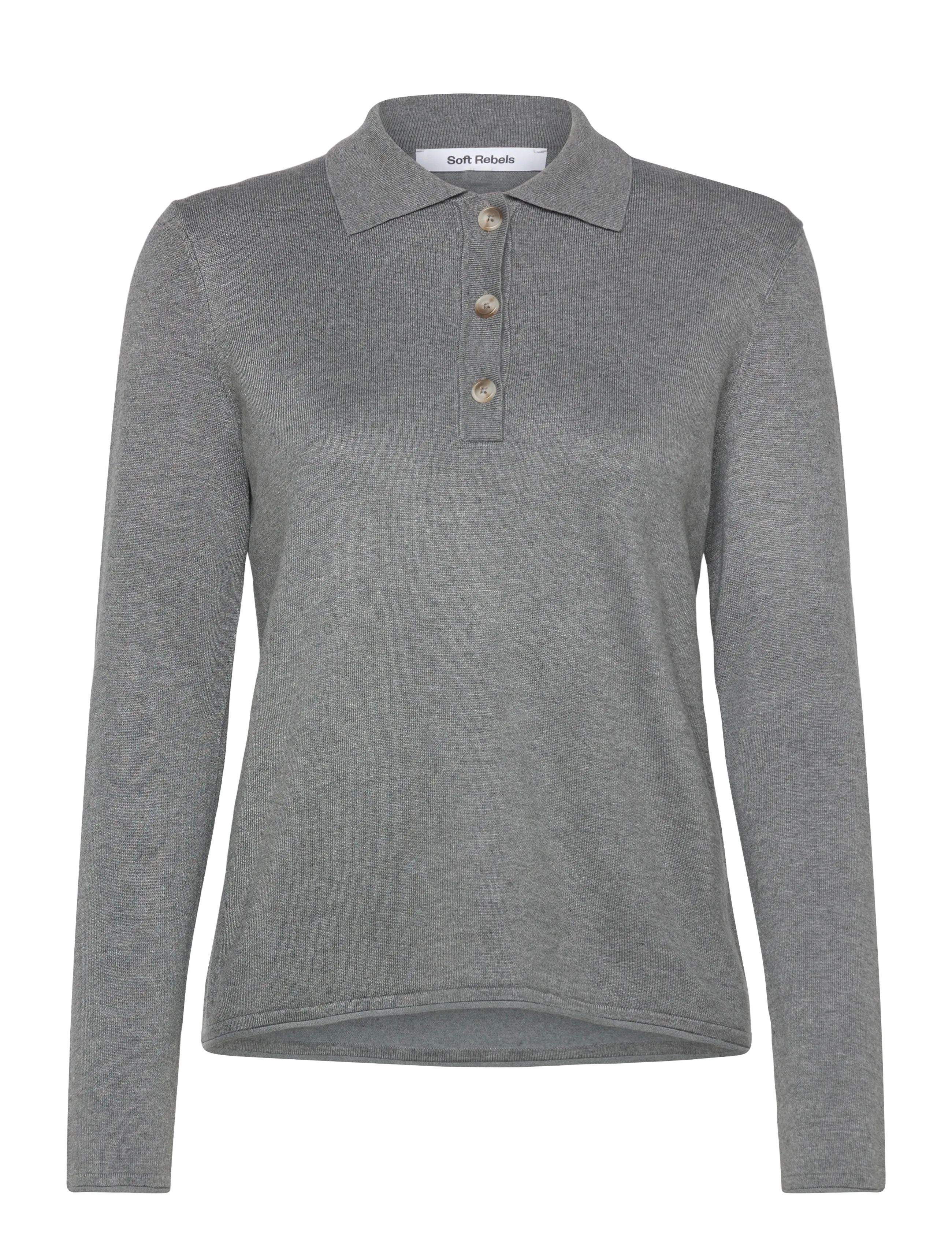 Soft Rebels SRNori Knit - Knitwear - MEDIUM GREY MELANGE / grey