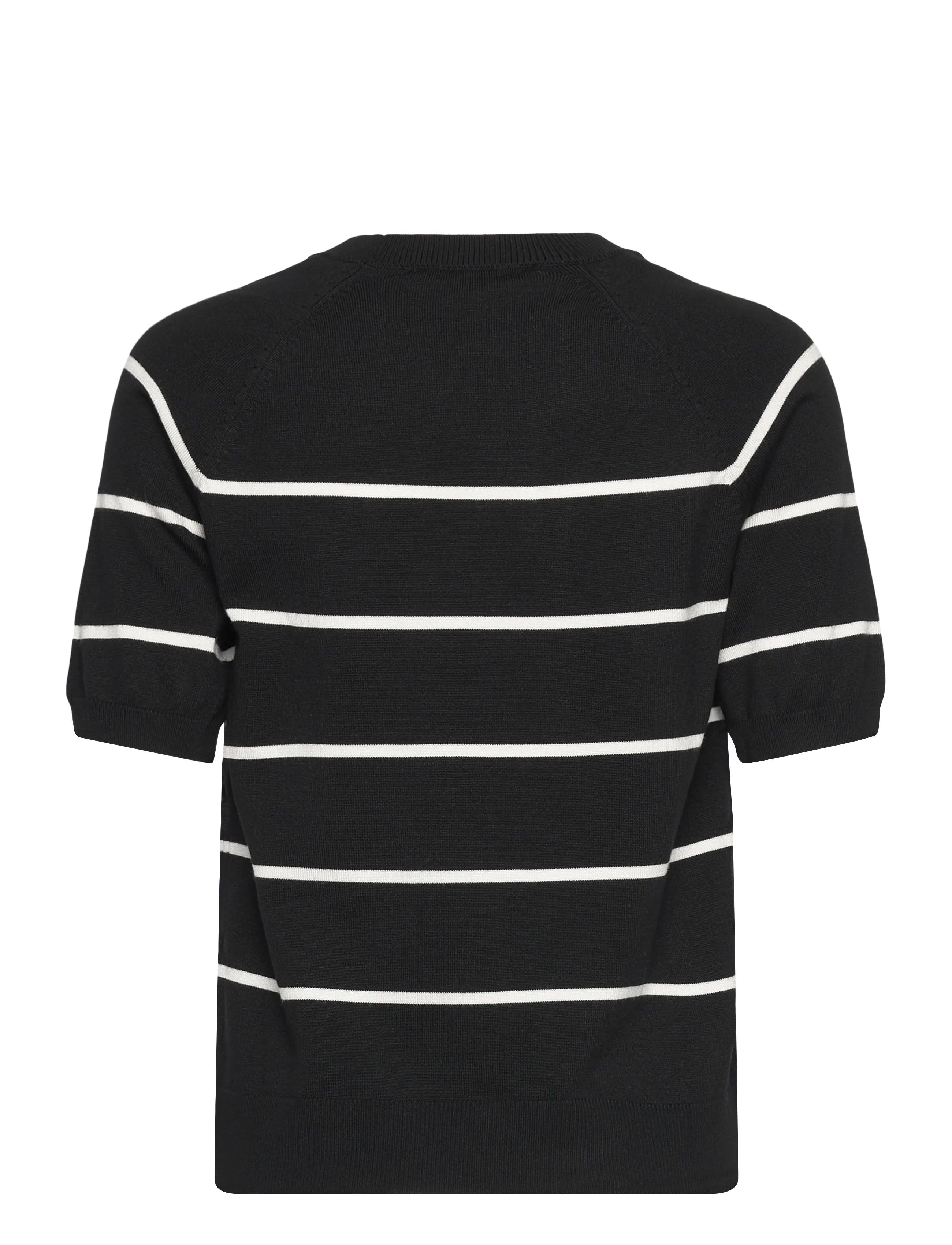 Soft Rebels - SRMarla Stripe SS Knit - 001 black - 2