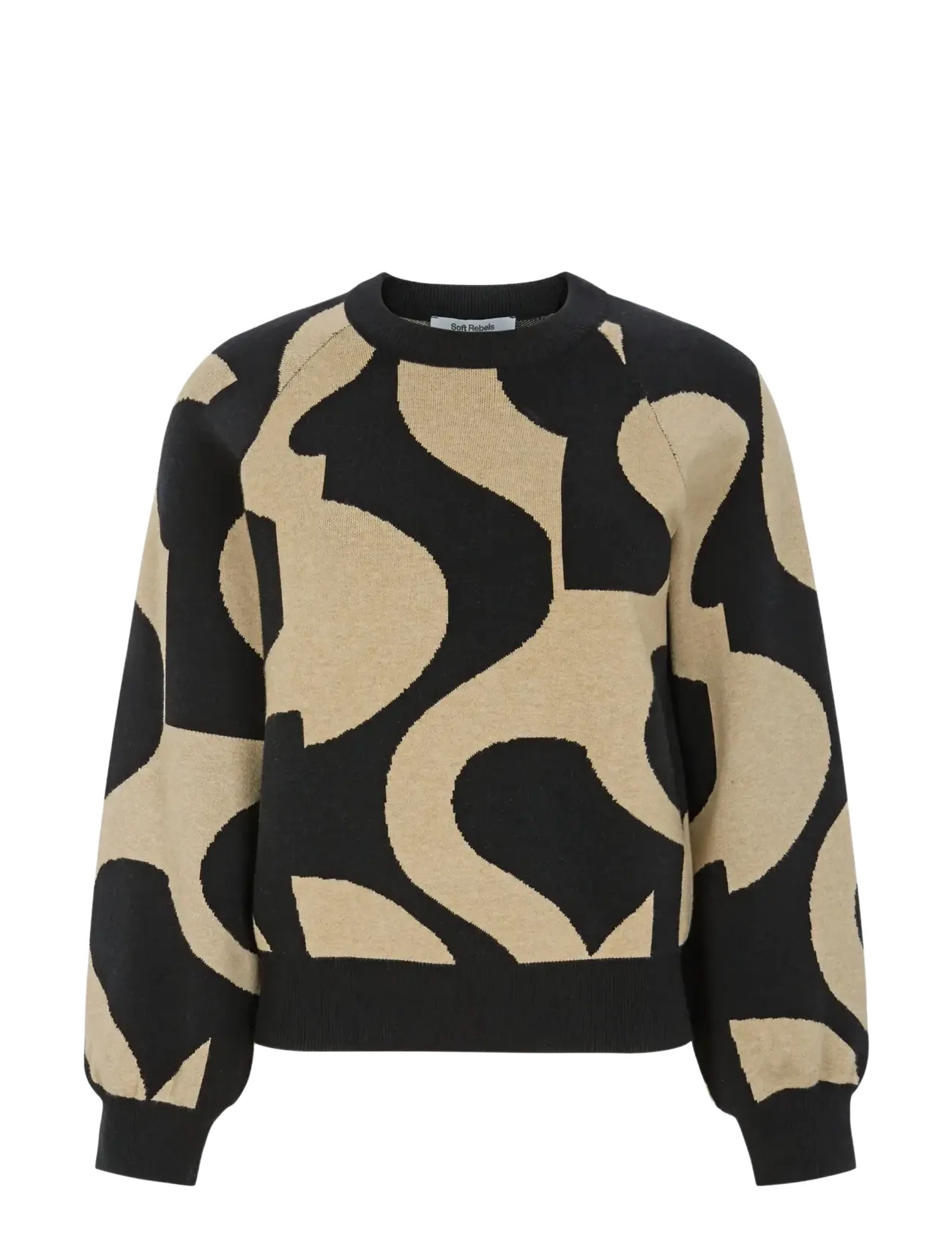 Soft Rebels SRSima Scape Knit - Pullover - BLACK / black