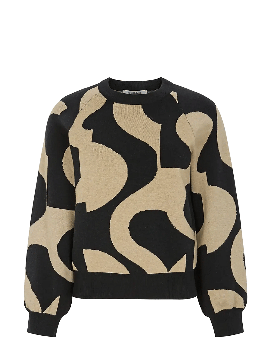 Soft Rebels - SRSima Scape Knit - pullover - black - 1