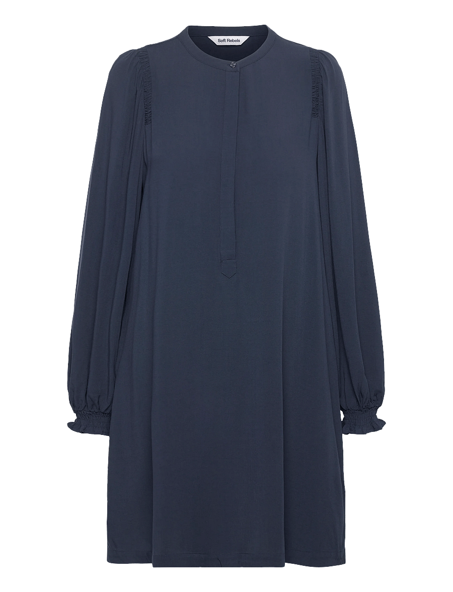 Soft Rebels - SRAnne Mayson Dress - midiklänningar - total eclipse - 1