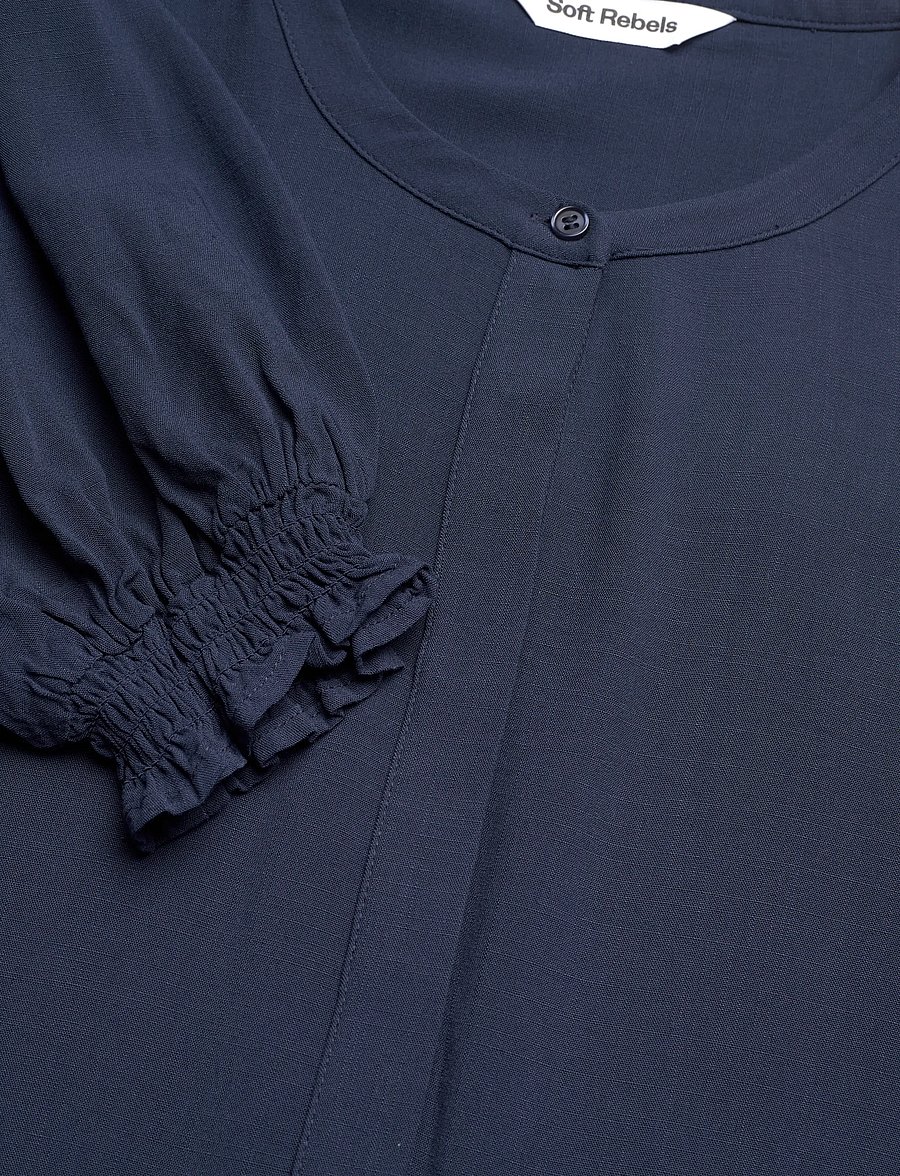 Soft Rebels - SRAnne Mayson Dress - midiklänningar - total eclipse - 5