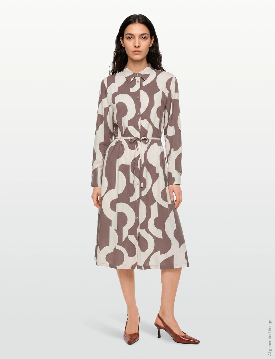 Soft Rebels - SRFiona Dress - skjortekjoler - earthy artscape - 0
