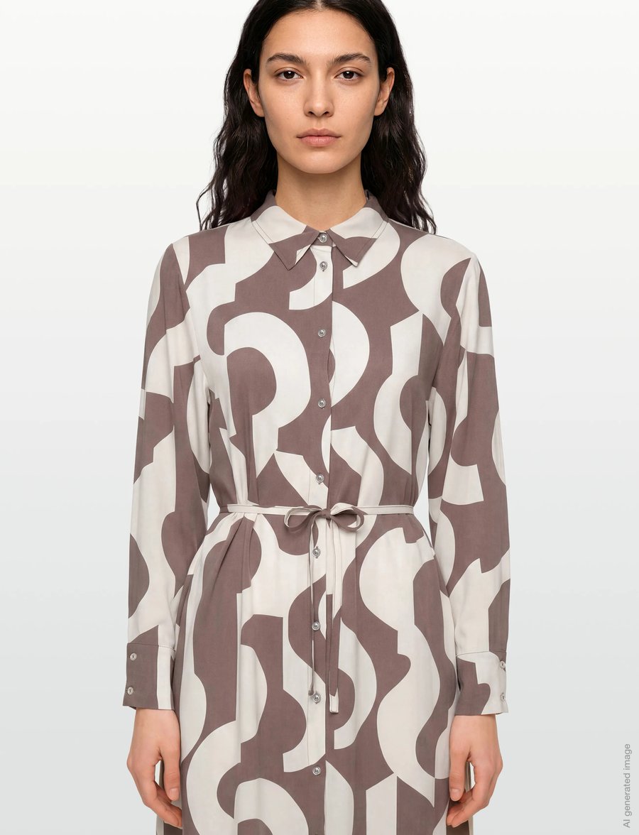 Soft Rebels - SRFiona Dress - skjortekjoler - earthy artscape - 3