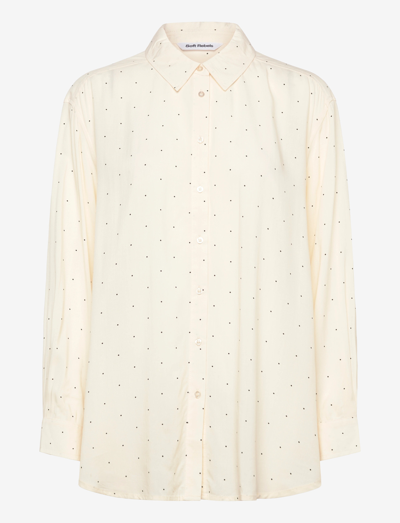Soft Rebels - SRMargot Dot Shirt - langärmlige hemden - arctic wolf - 0