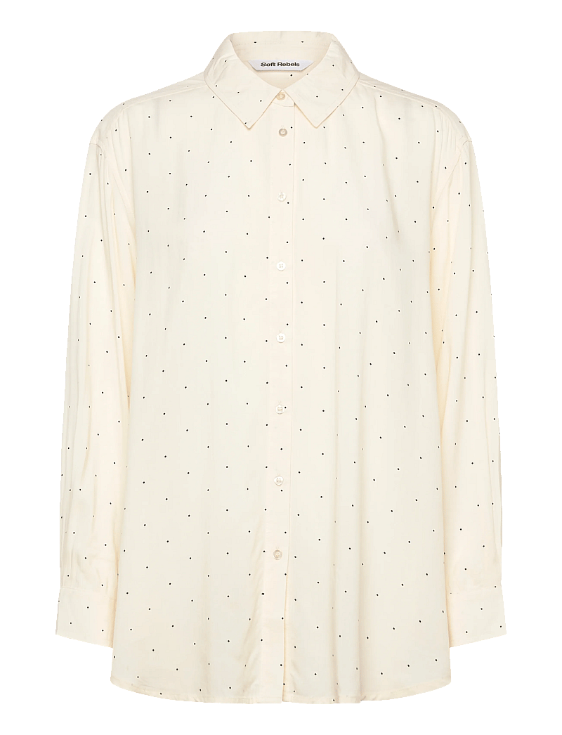 Soft Rebels - SRMargot Dot Shirt - koszule z długimi rękawami - arctic wolf - 0