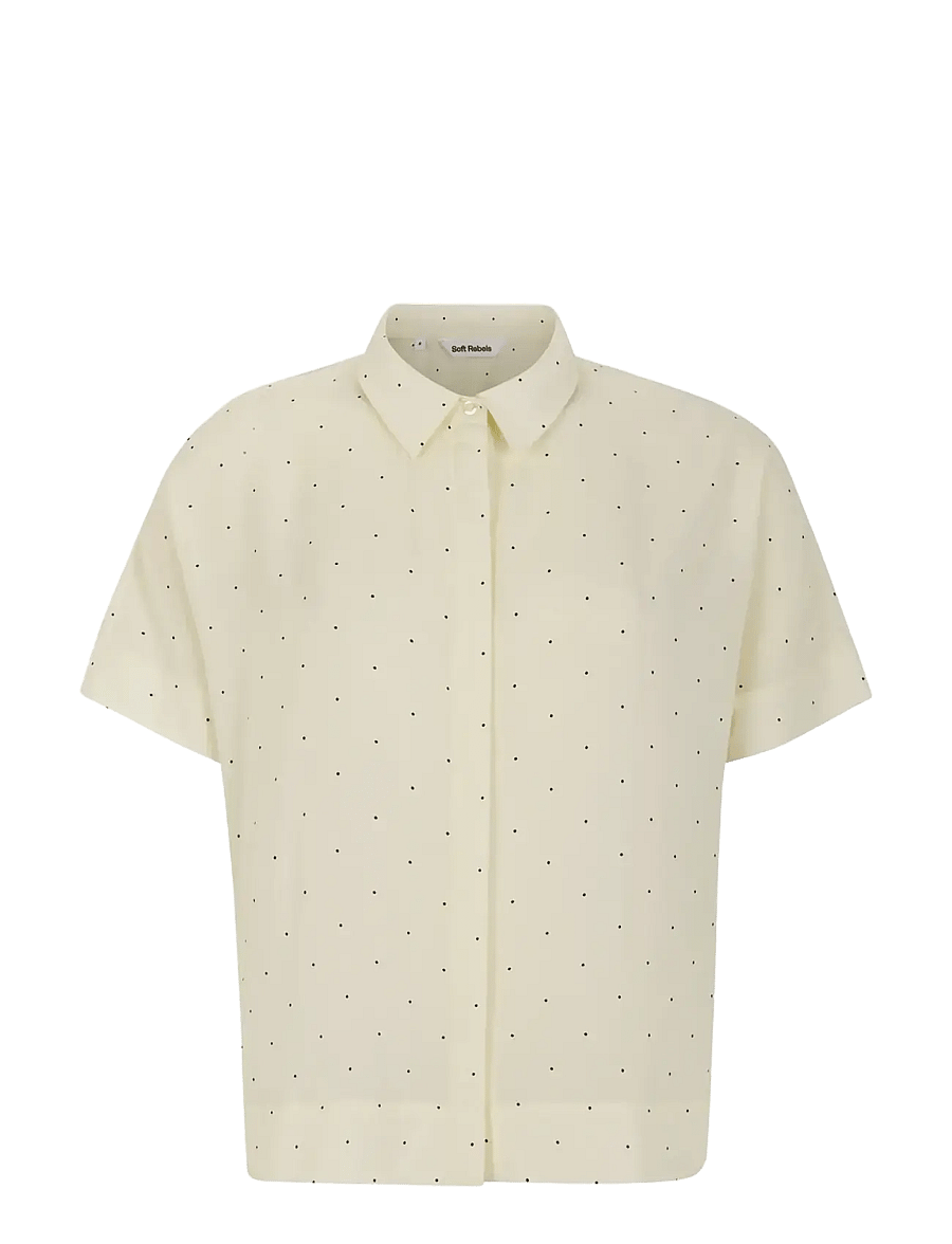 Soft Rebels - SRMargot Freedom Dot SS Shirt - chemises à manches courtes - arctic wolf - 1