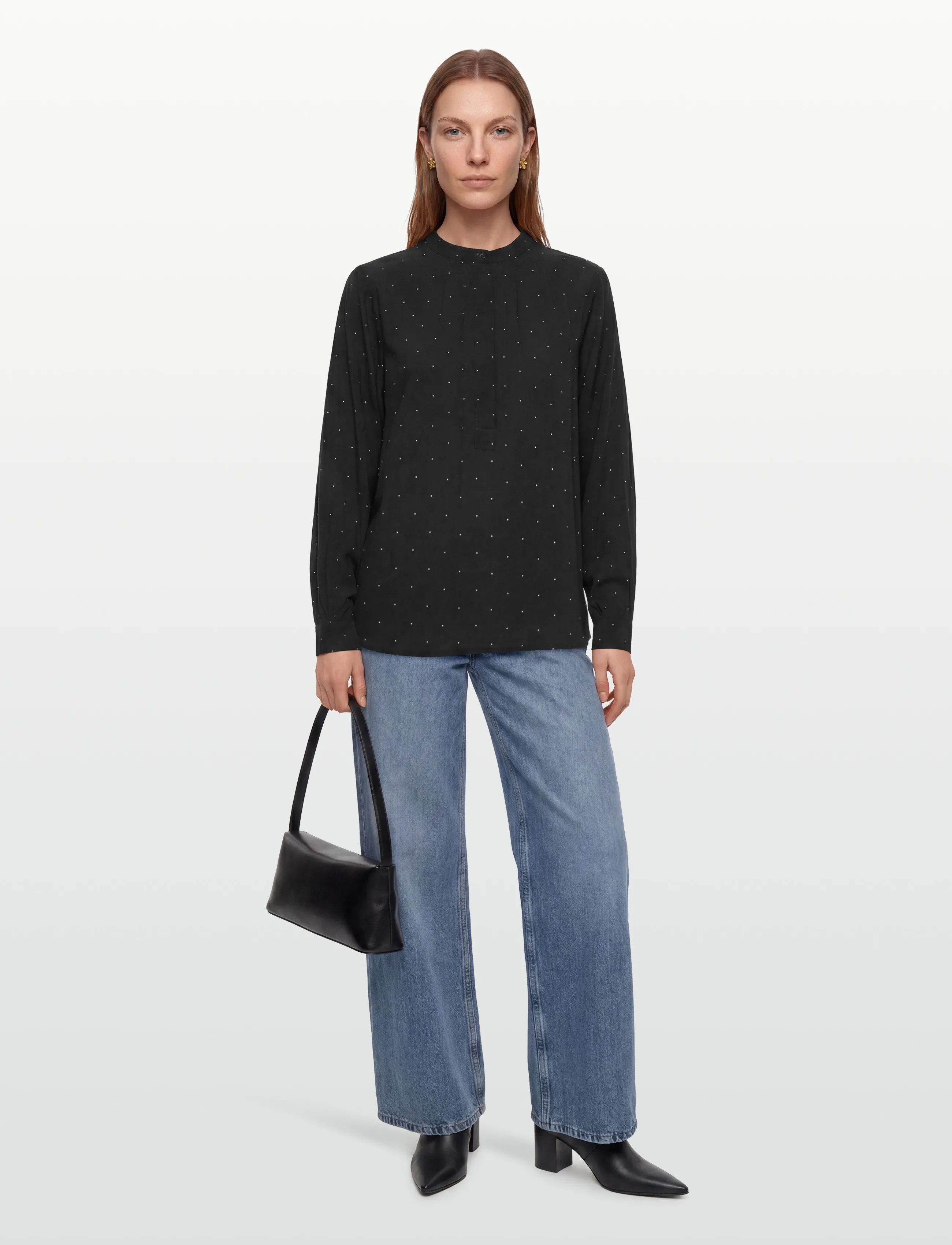 Soft Rebels Srmargot Freedom Blouse, M, Shirts, Schwarz - Long-sleeved, Frauen