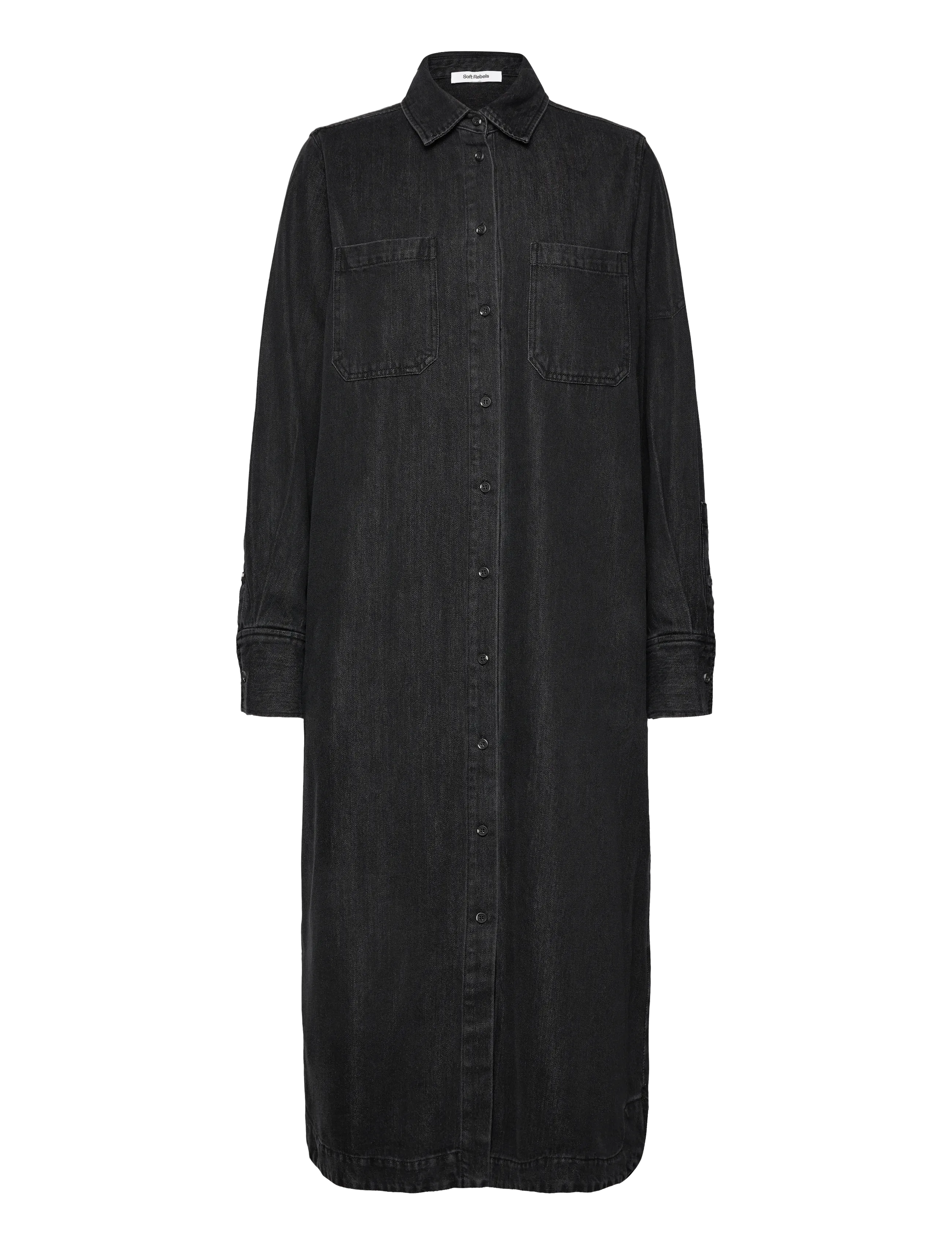 Soft Rebels SRKeira Dress - Denim clothing - WASHED PHANTOM / black