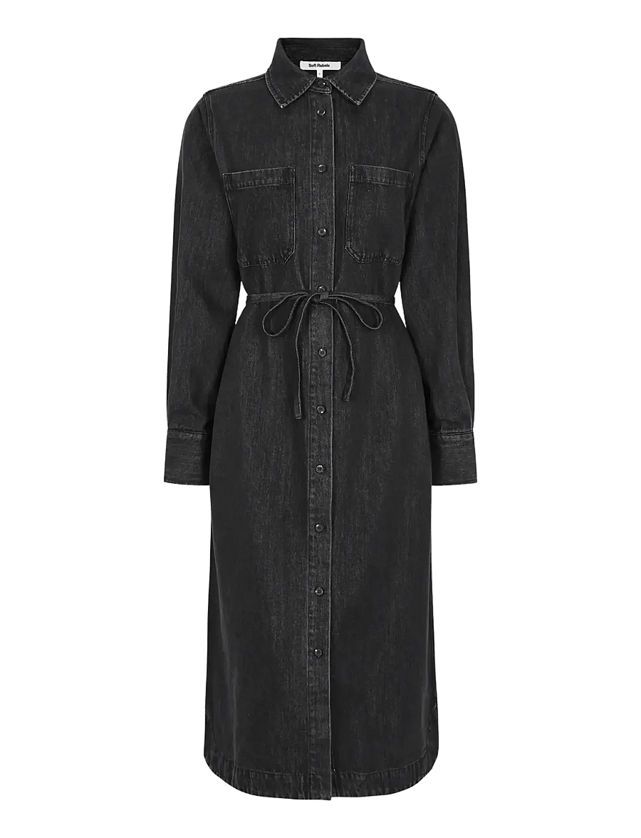 Soft Rebels - SRKeira Dress - kreklkleitas - washed phantom - 1