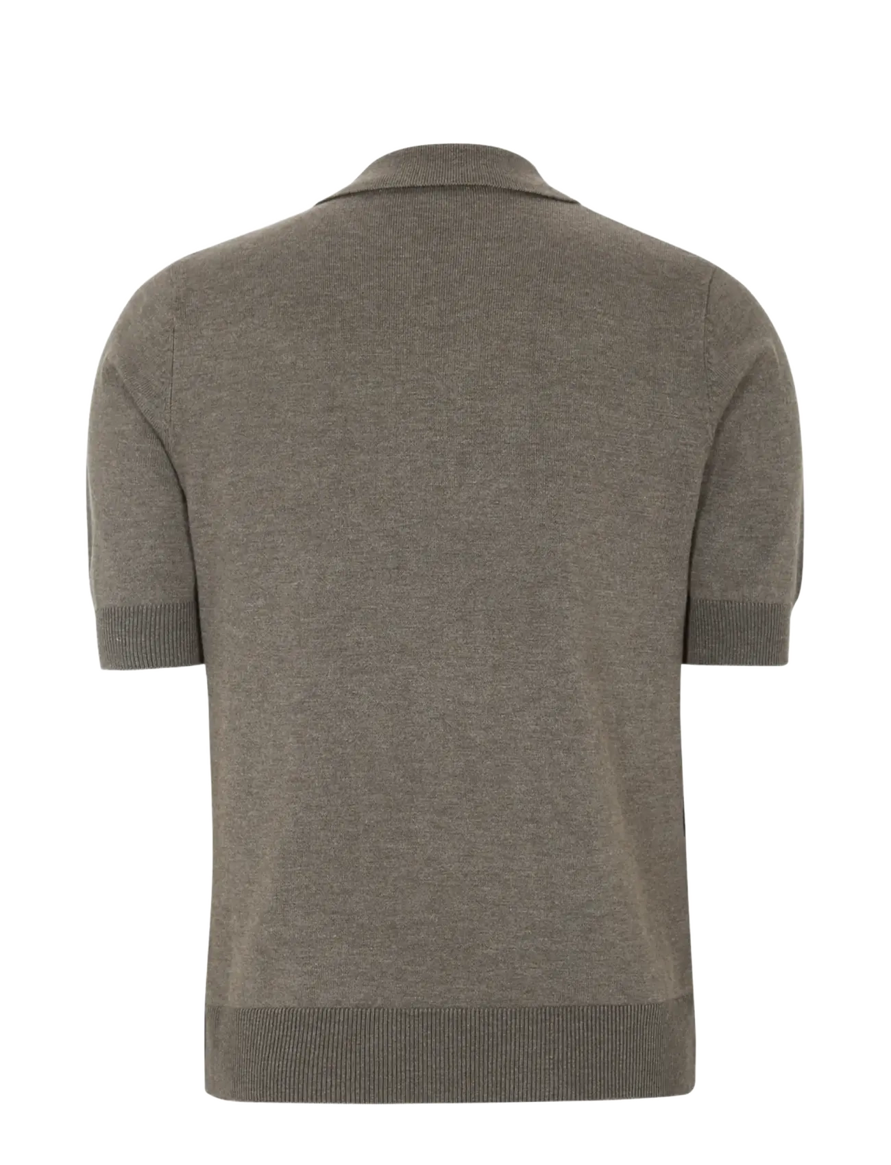 Soft Rebels - SRParker Polo V-neck Knit - stickade tröjor - 368 canteen melange - 2