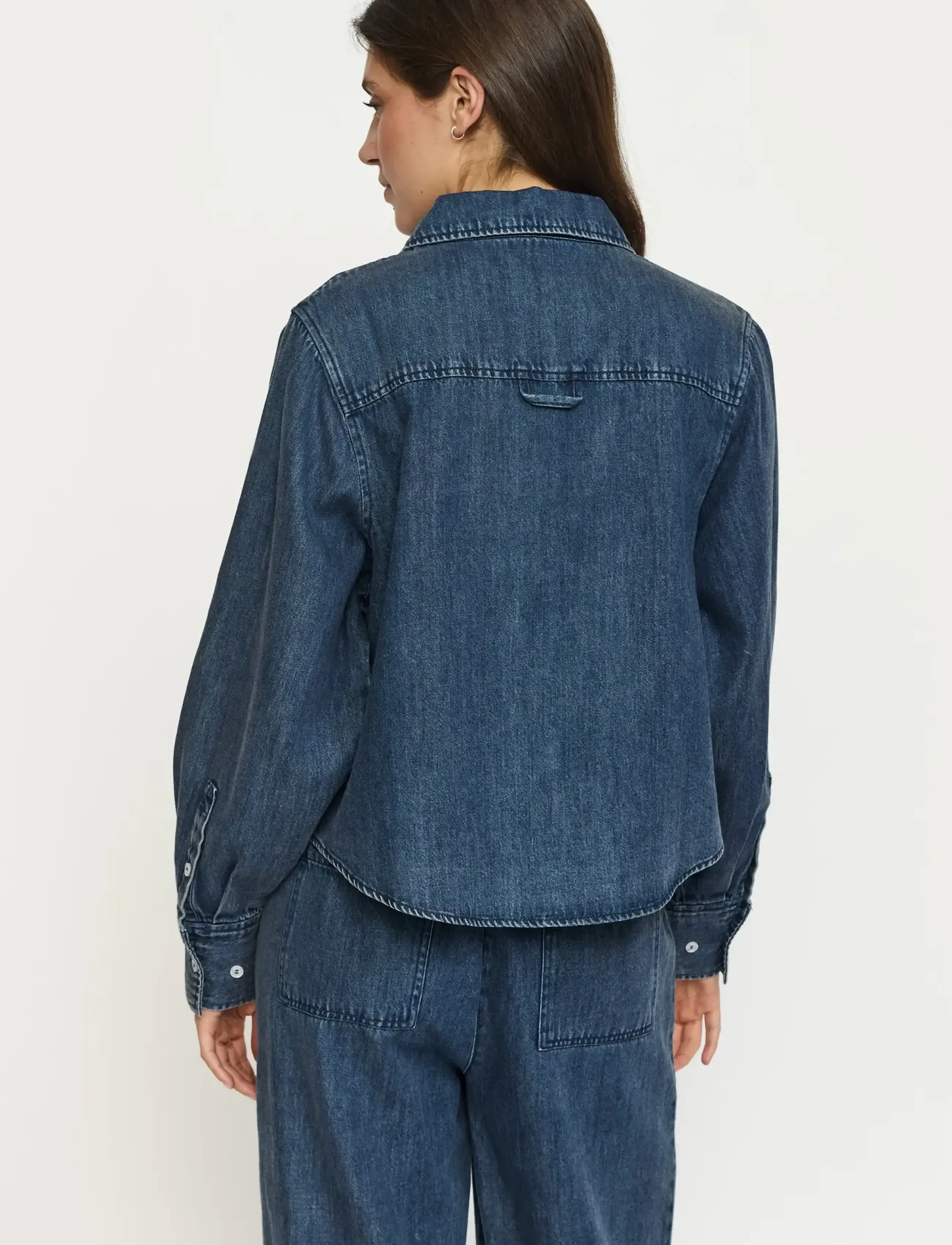 Soft Rebels - SRKeira Cropped Shirt - dark blue denim - 3