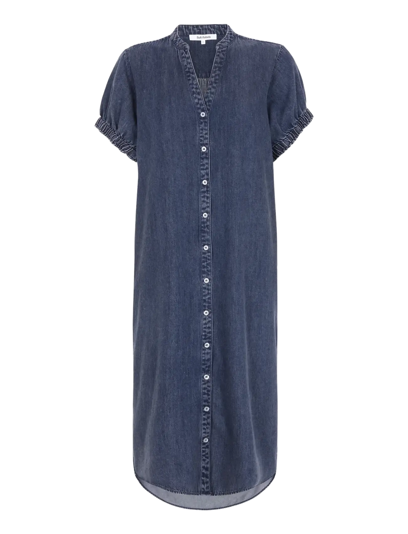 Soft Rebels - SRKeira Midi Dress - dark blue denim - 1