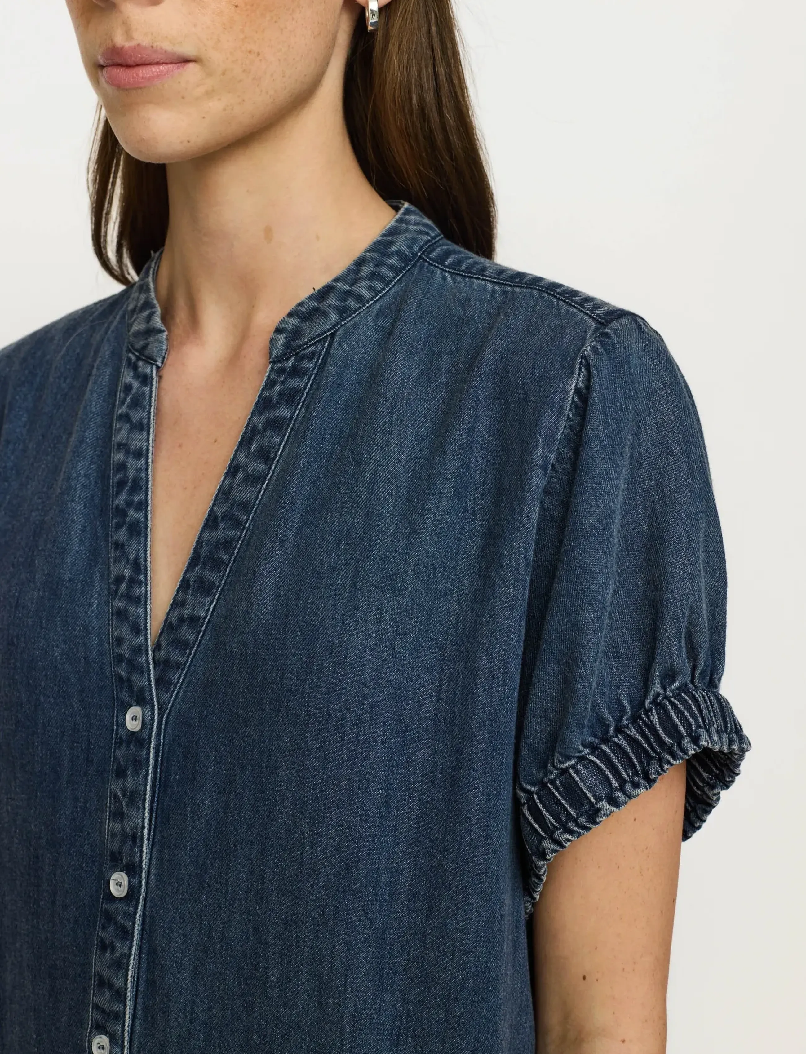 Soft Rebels - SRKeira Midi Dress - dark blue denim - 4