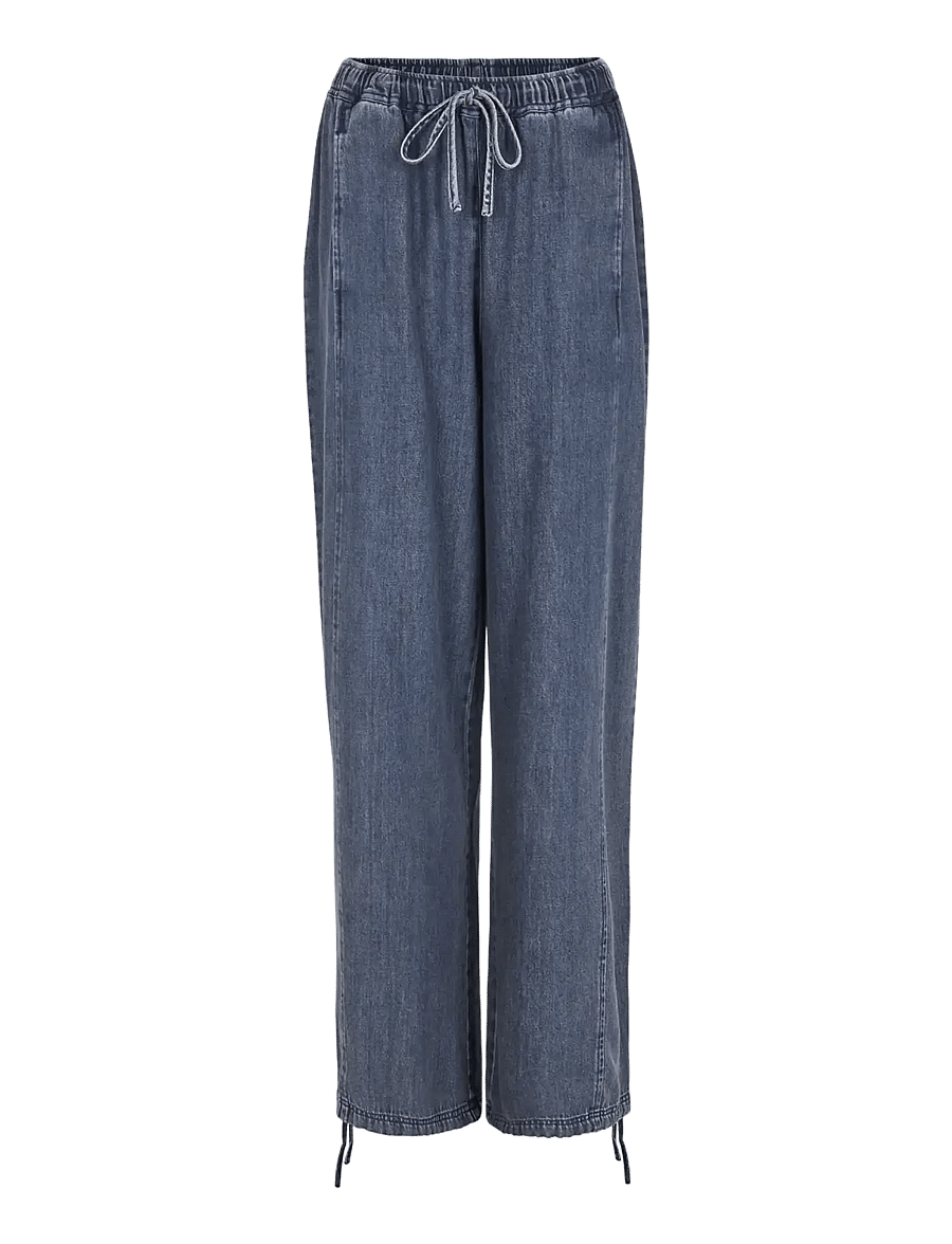 Soft Rebels - SRKeira Drawstring Pant - dark blue denim - 1