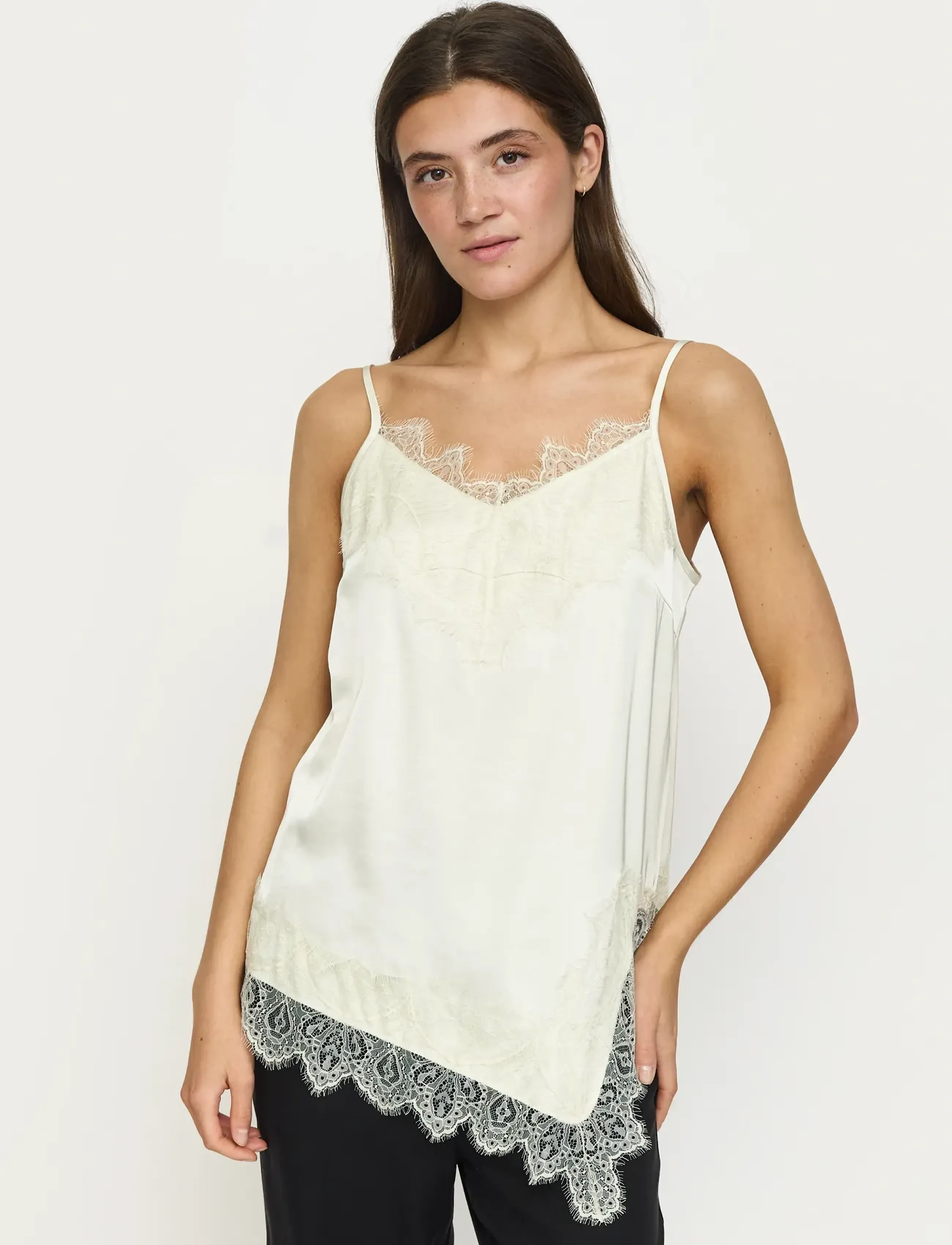 Soft Rebels Srbrielle Top, XS, Cream, T-Shirts & Toppe > Uden Ærmer, Dame