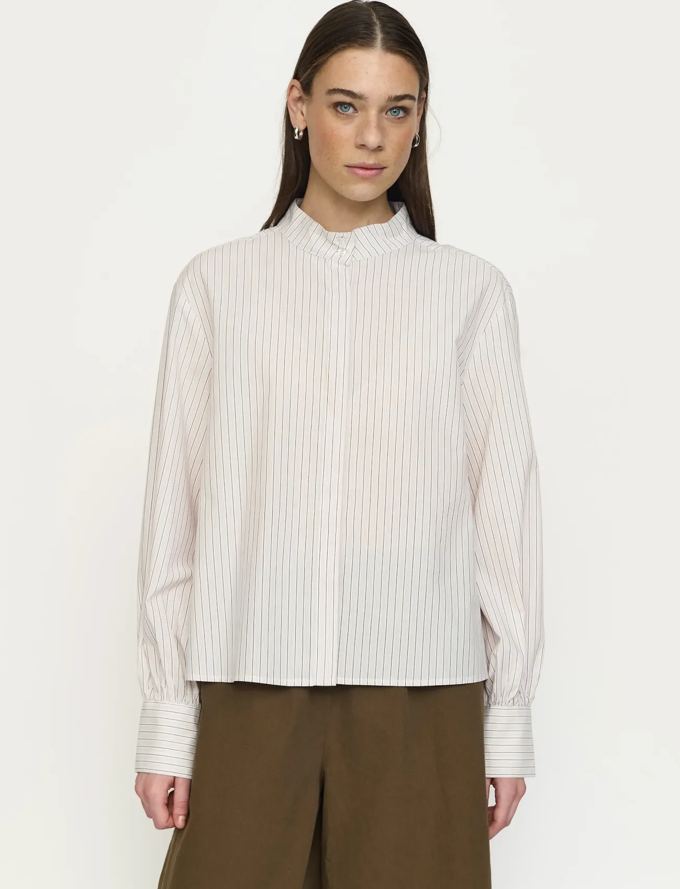 Srveronica Volume Striped Shirt