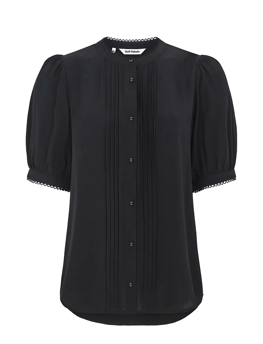 Soft Rebels - SRLima Shirt - kurzärmelige blusen - 001 black - 1