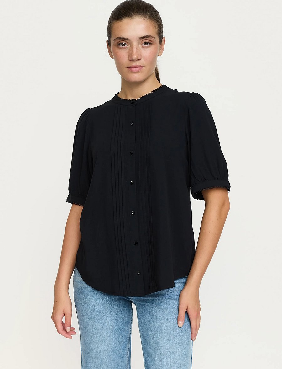 Soft Rebels - SRLima Shirt - kurzärmelige blusen - 001 black - 0