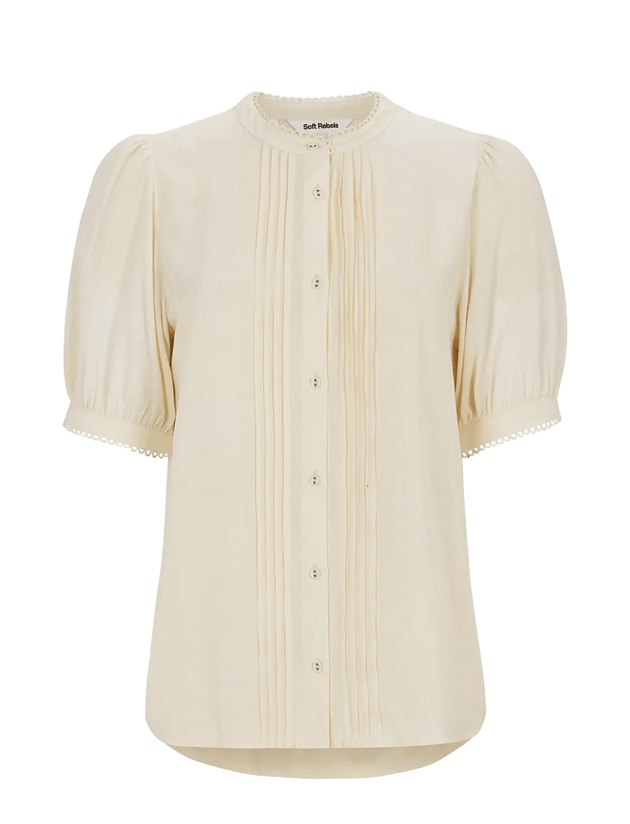 Soft Rebels - SRLima Shirt - kortärmade blusar - 272 arctic wolf - 1