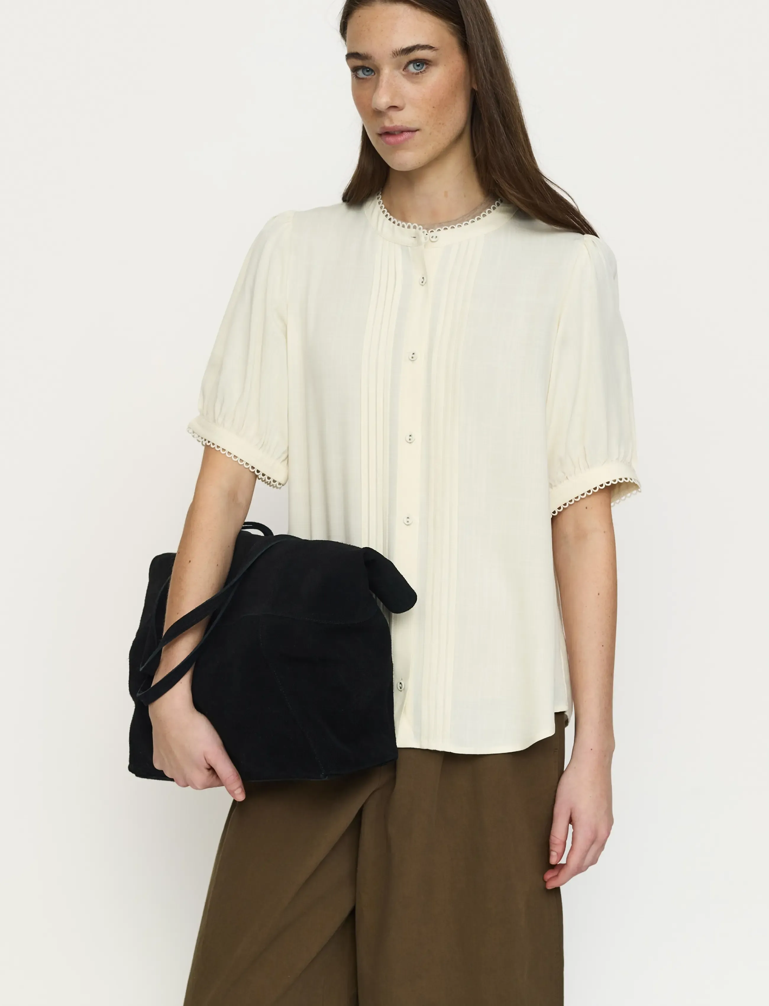 Soft Rebels SRLima Shirt - Blusar - 272 ARCTIC WOLF / cream