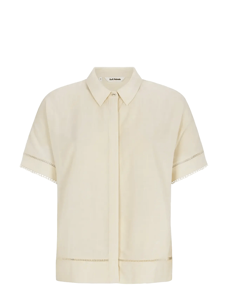 Soft Rebels - SRLima Freedom SS Shirt - kortærmede skjorter - arctic wolf - 0