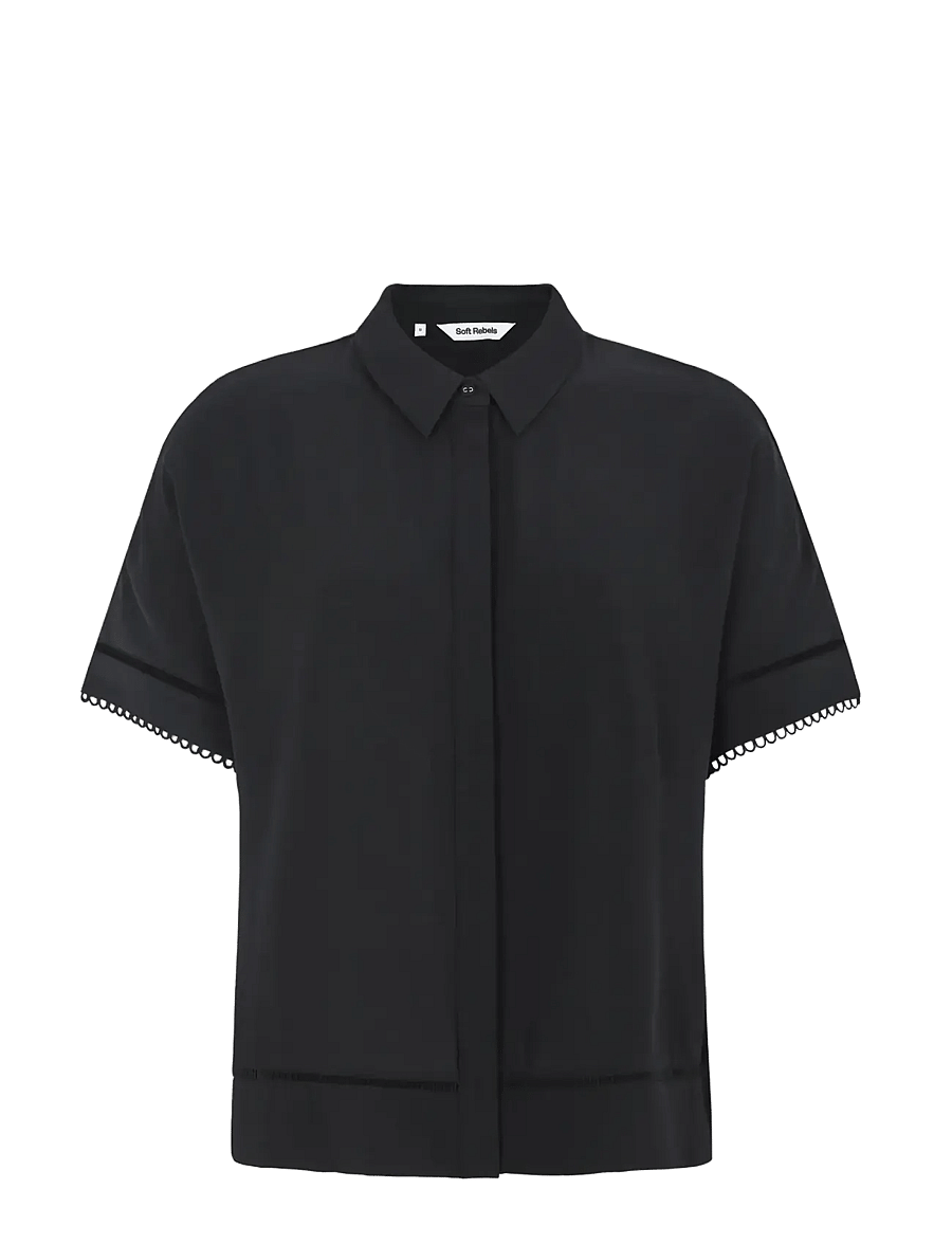 Soft Rebels - SRLima Freedom SS Shirt - kortärmade skjortor - black - 1